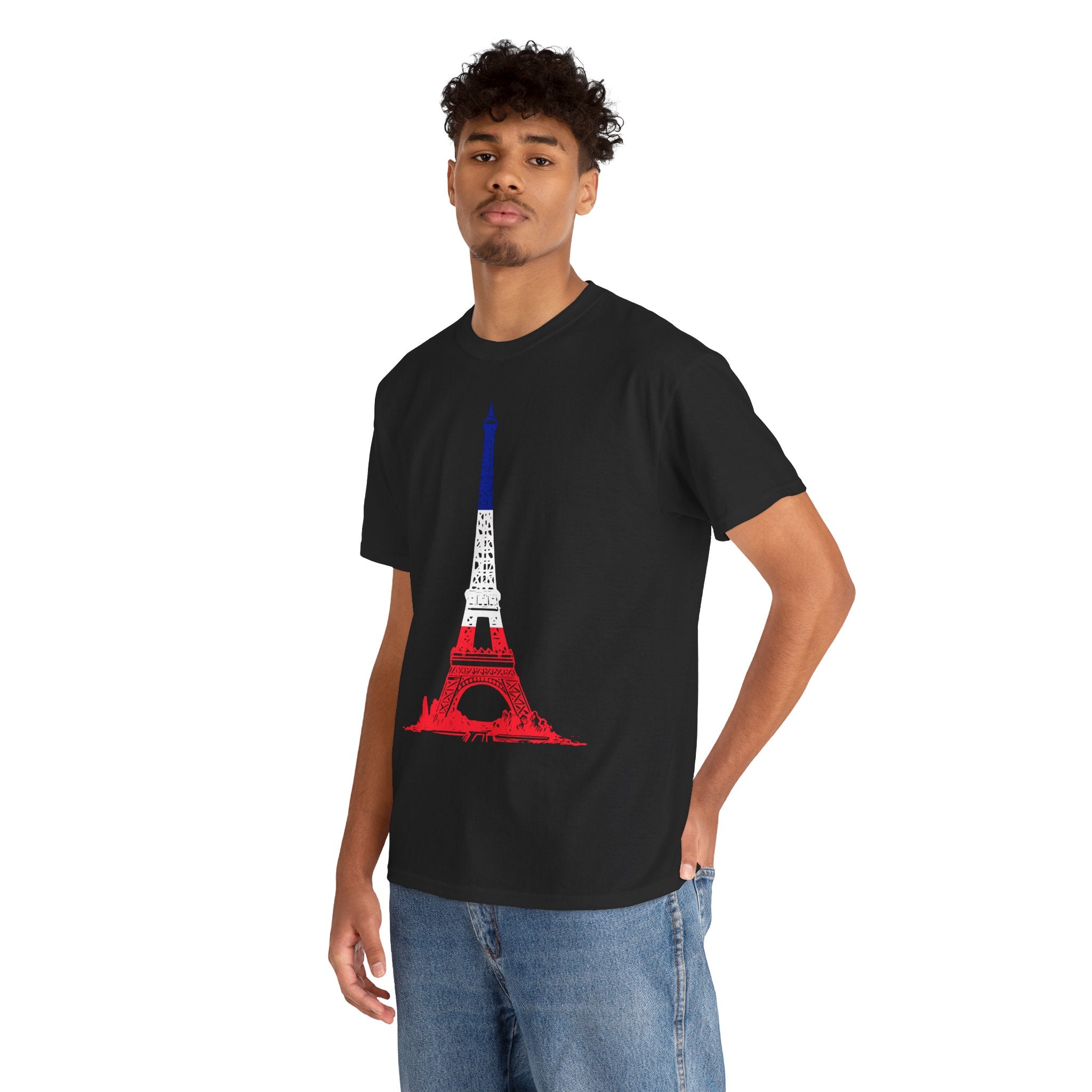 Eiffel Tower Unisex Heavy Cotton Tee