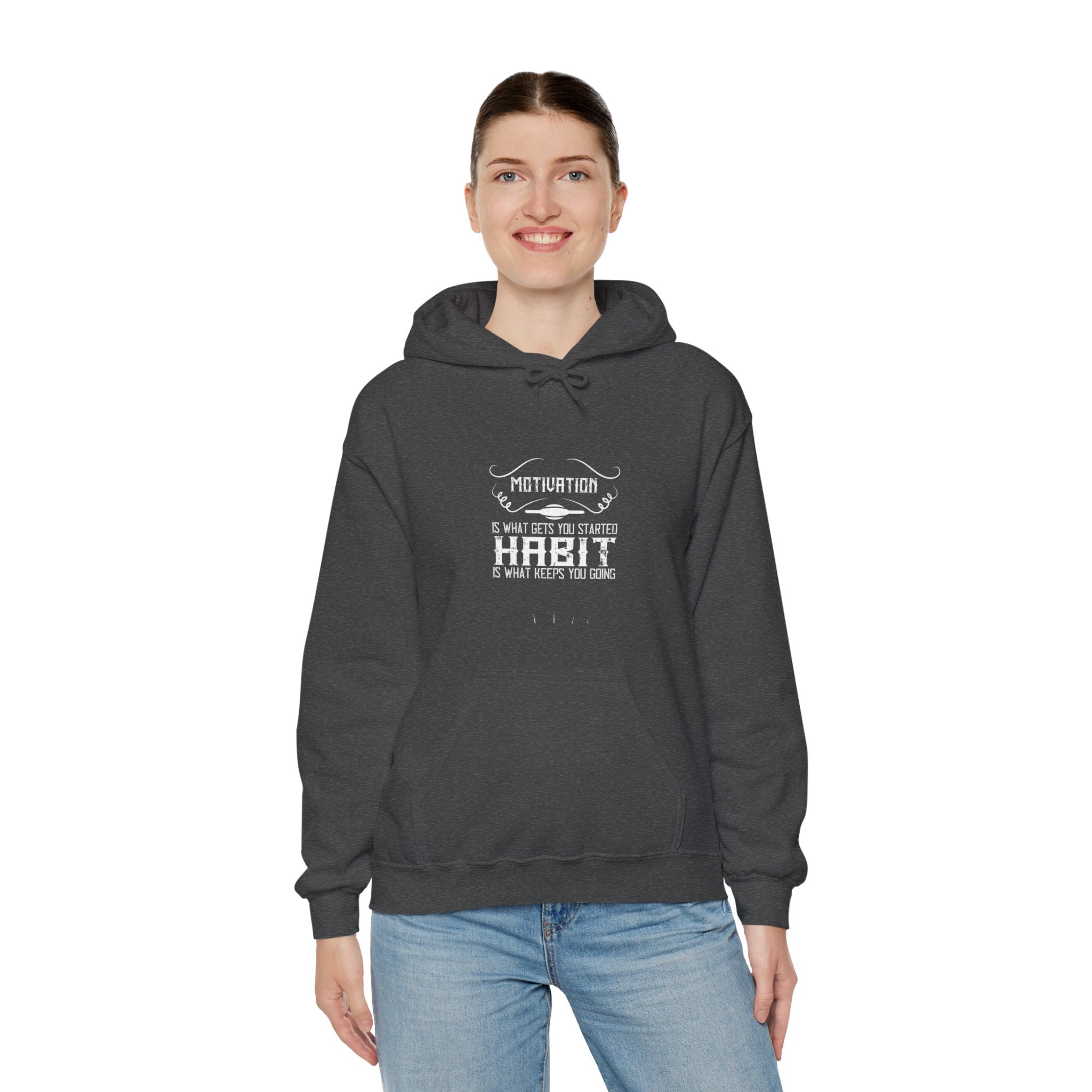 "Habit Is What Keeps You Going" Unisex Heavy Blend™ Hooded Sweatshirt