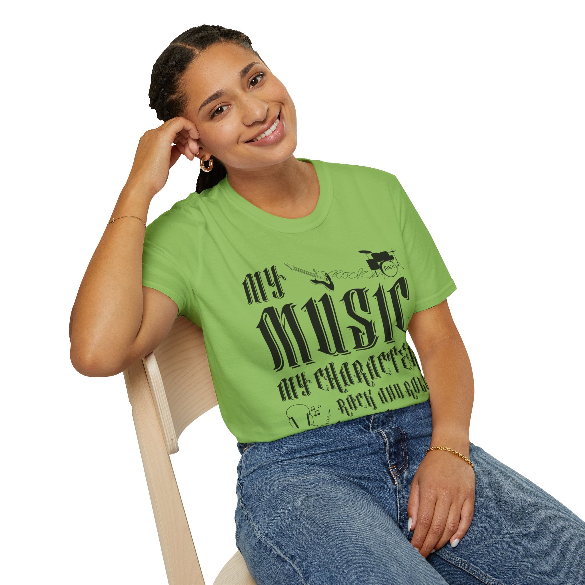 "My Music My Character Rock And Roll Station" Unisex Soft style T-Shirt