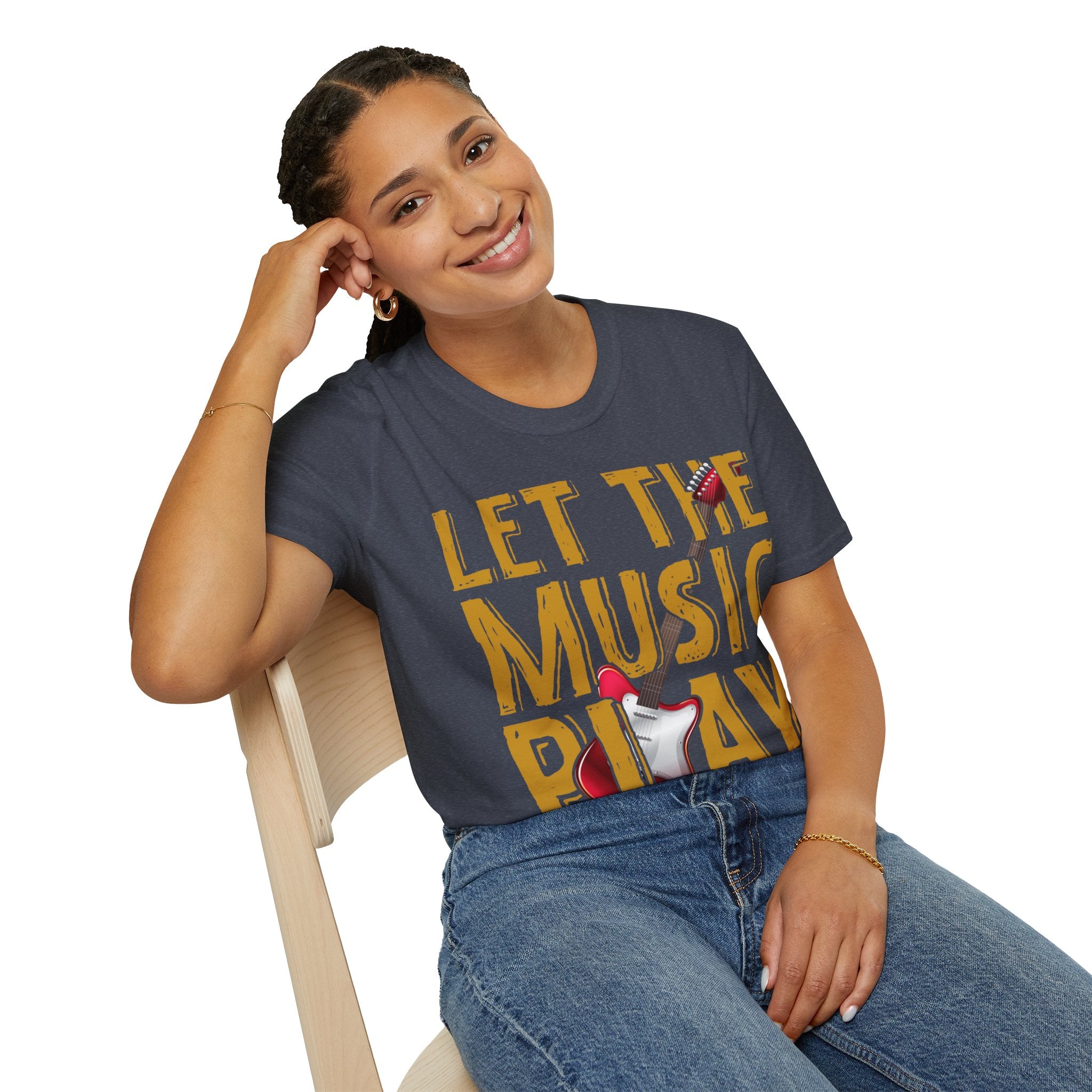 "Let The Music Play" Unisex Soft style T-Shirt