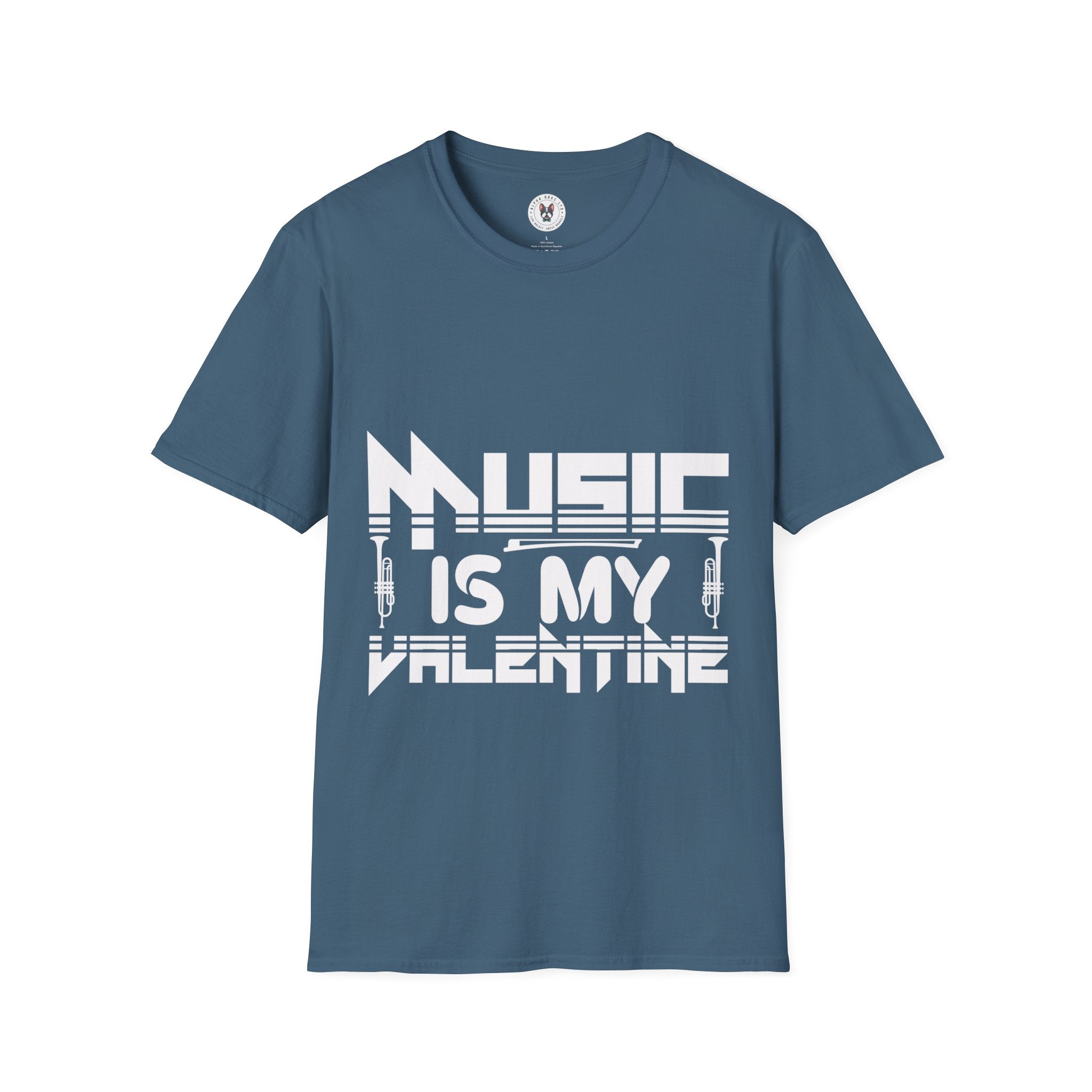 "Music Is My Valentine" Unisex Soft style T-Shirt