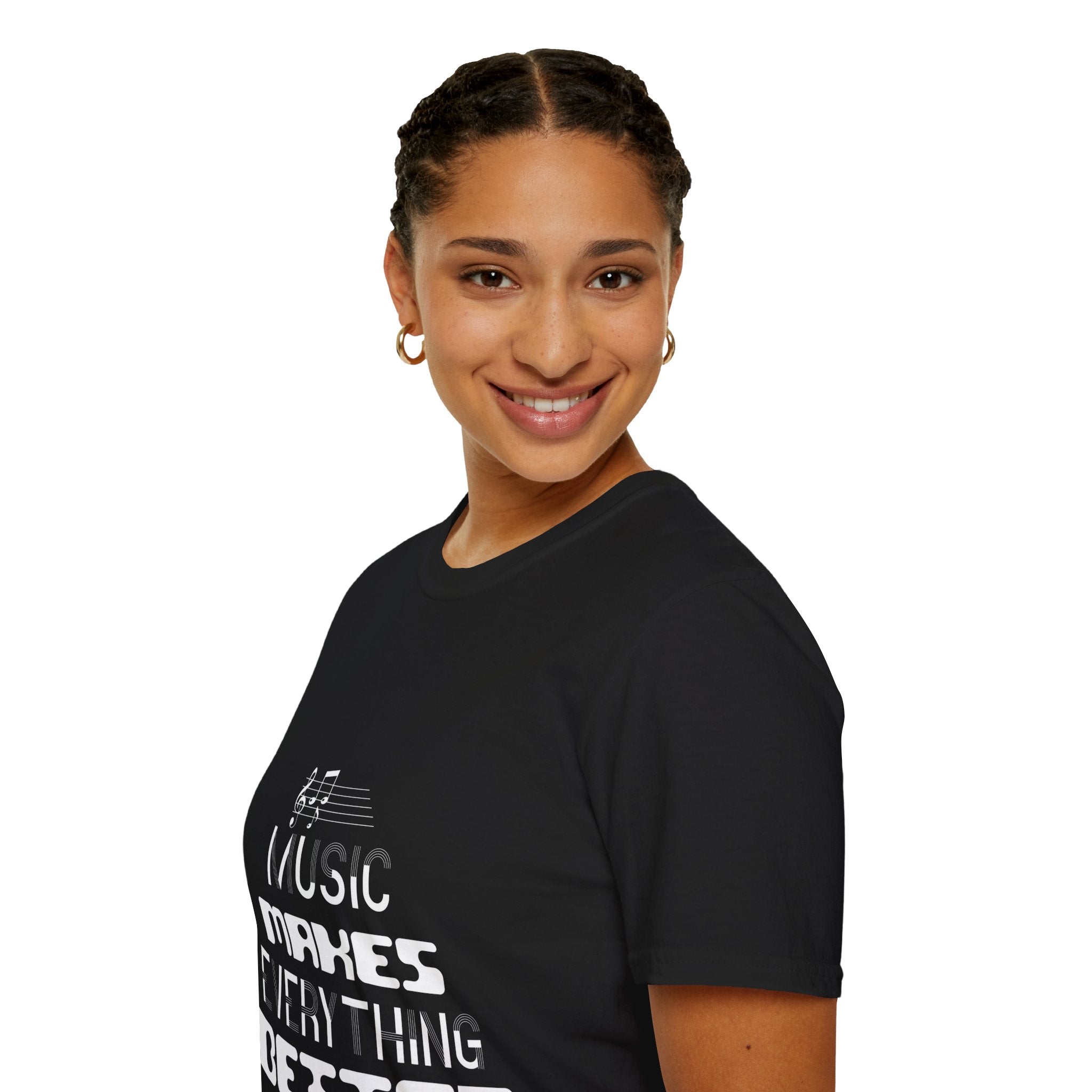 "Music Makes Everything Better"  Unisex Soft style T-Shirt