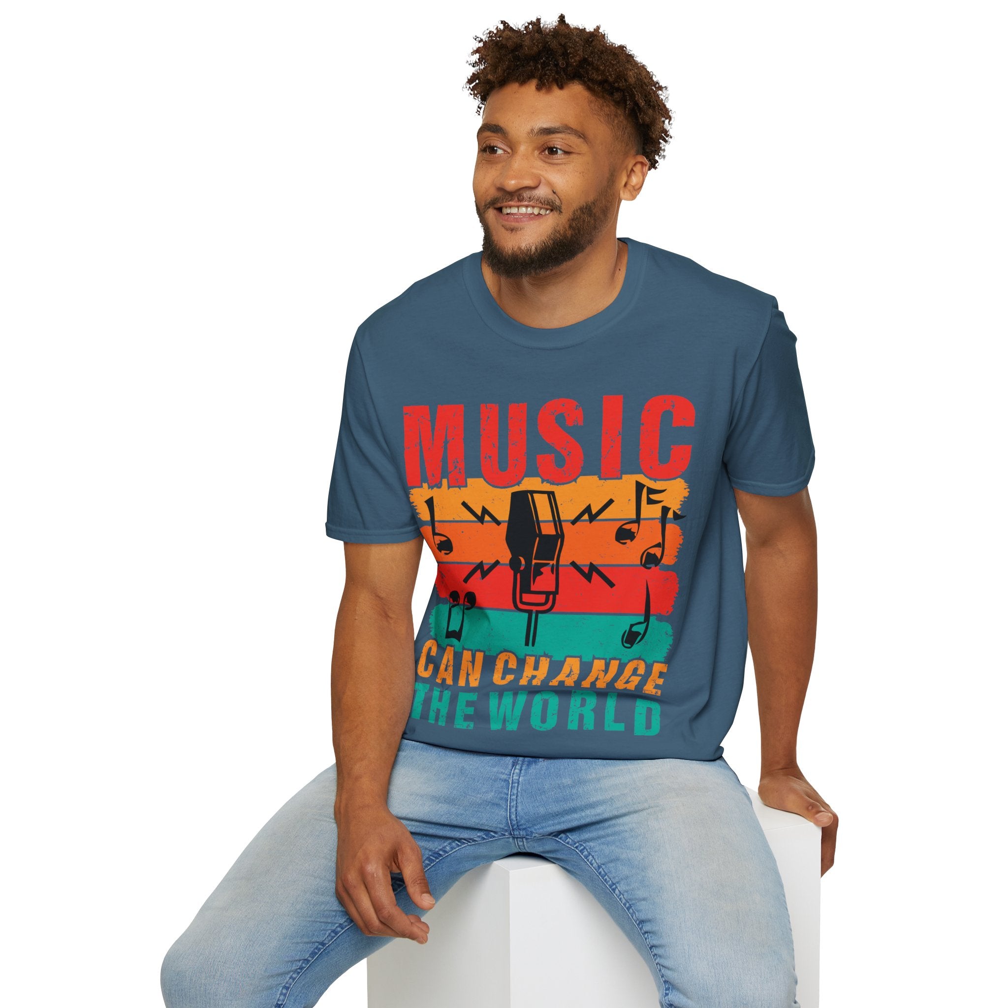 "Music Can Change The World"Unisex Soft style T-Shirt