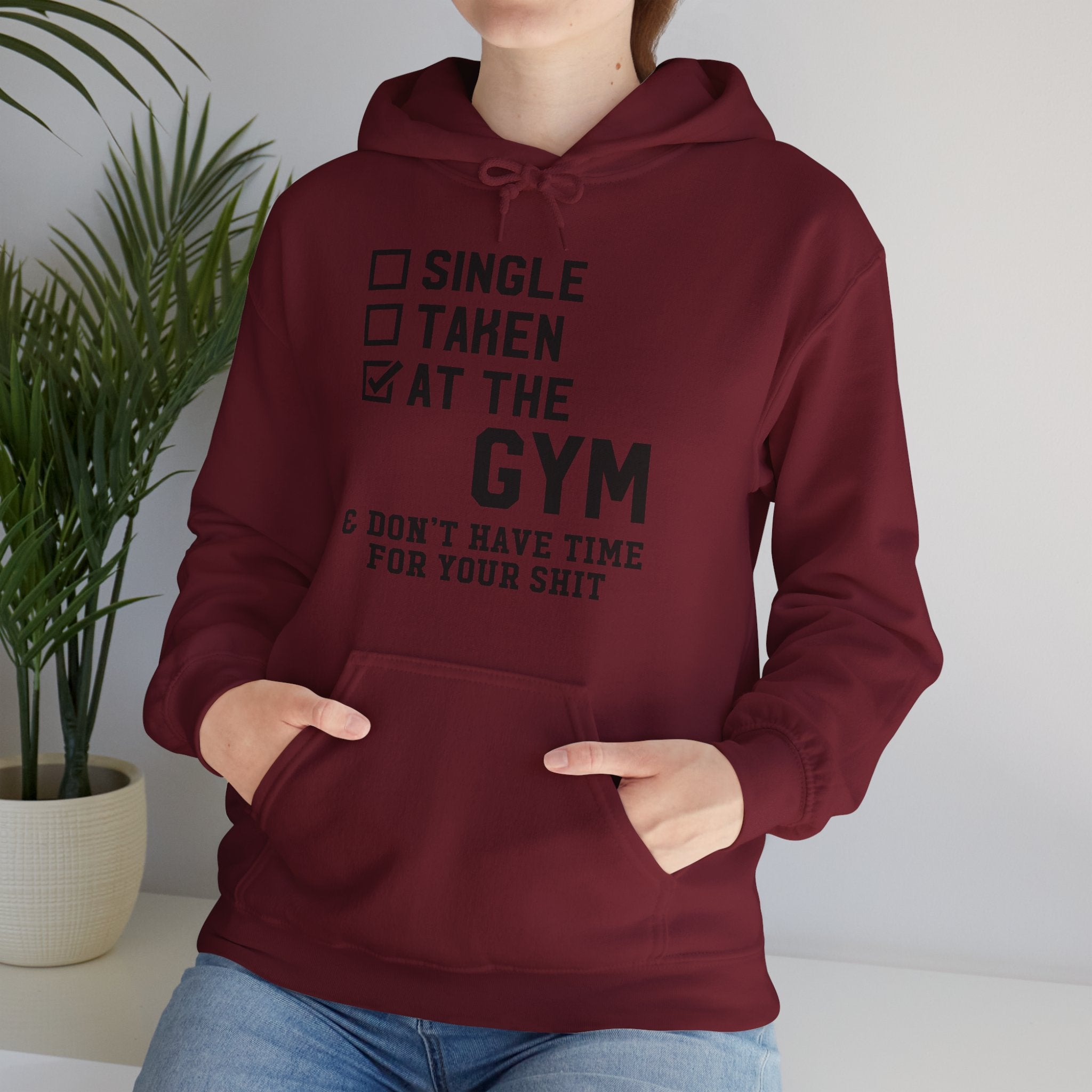 "At Gym,Not Have Time For Your Shit" Unisex Heavy Blend™ Hooded Sweatshirt