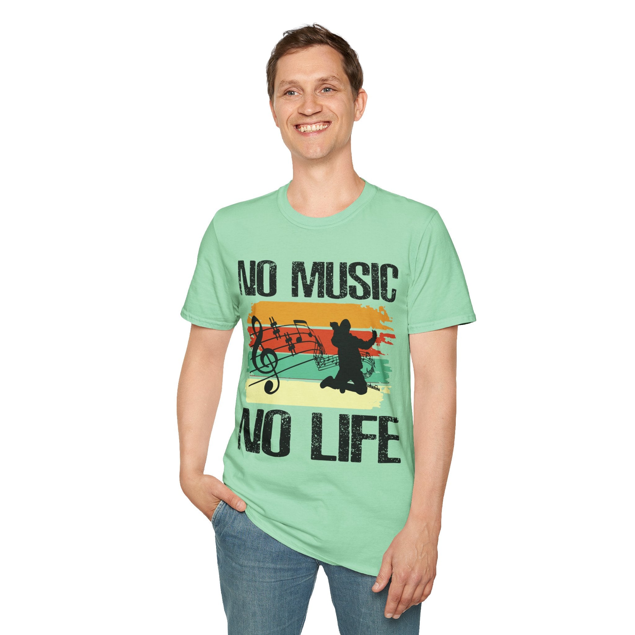 "No Music No Life"  Unisex Soft style T-Shirt