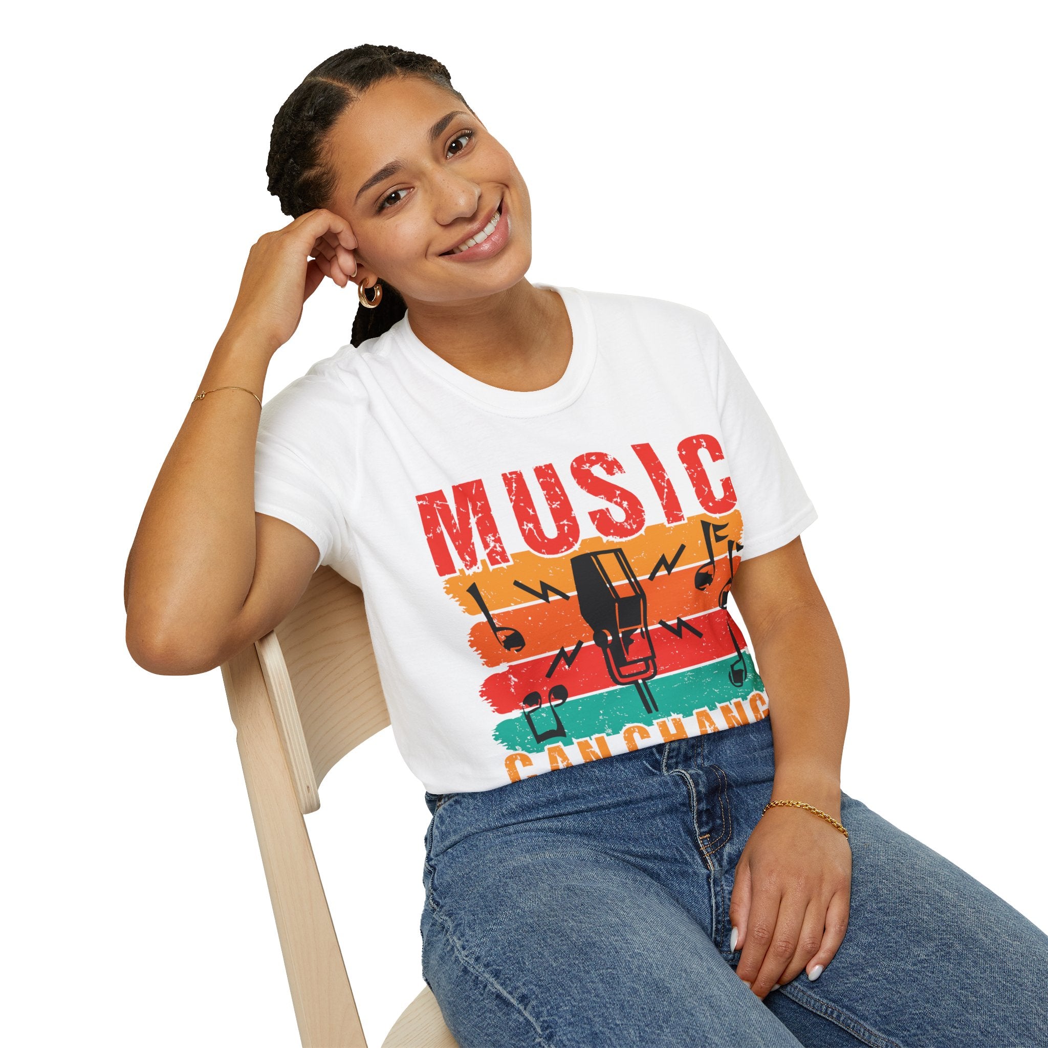 "Music Can Change The World"Unisex Soft style T-Shirt