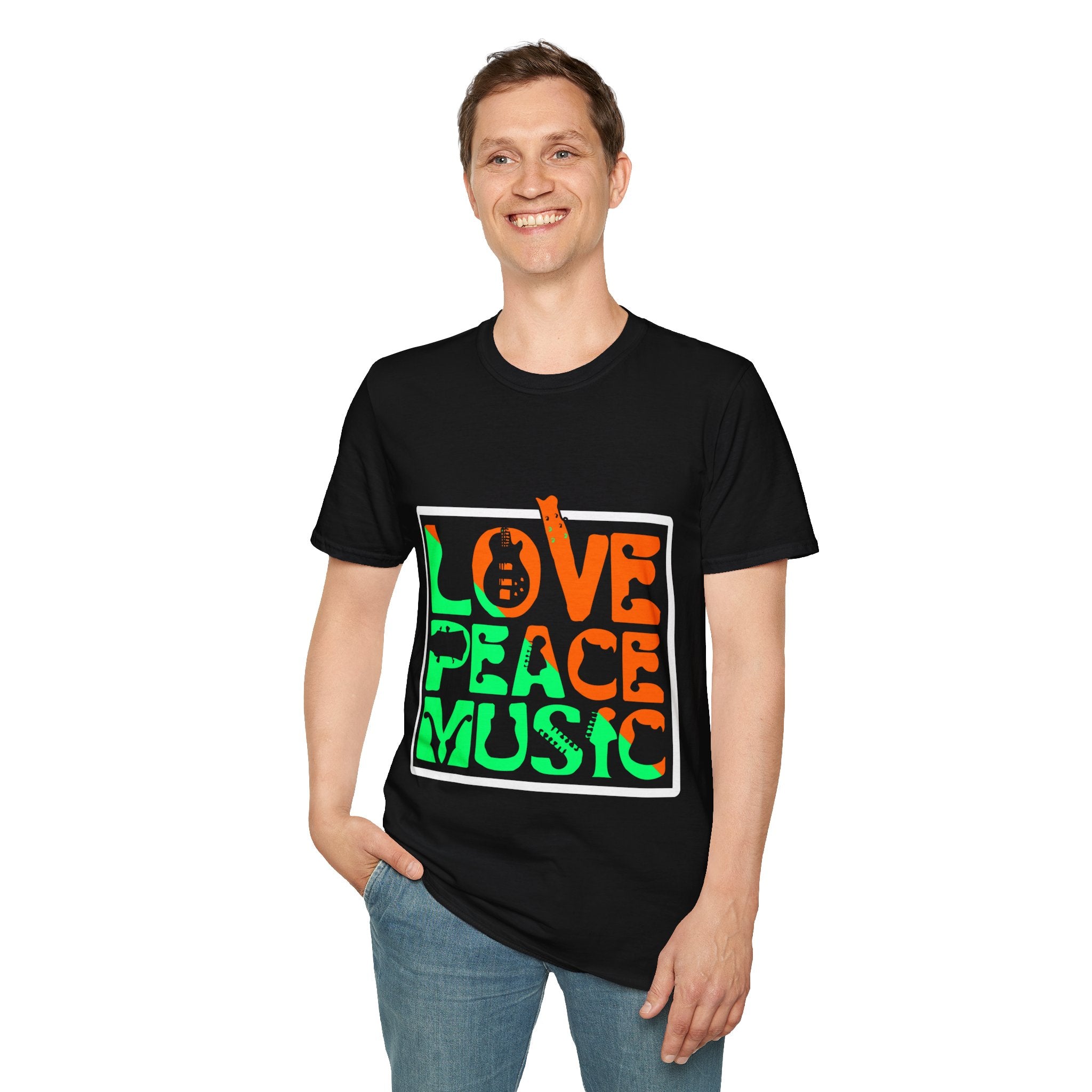 "Love Peace Music" Unisex Soft style T-Shirt