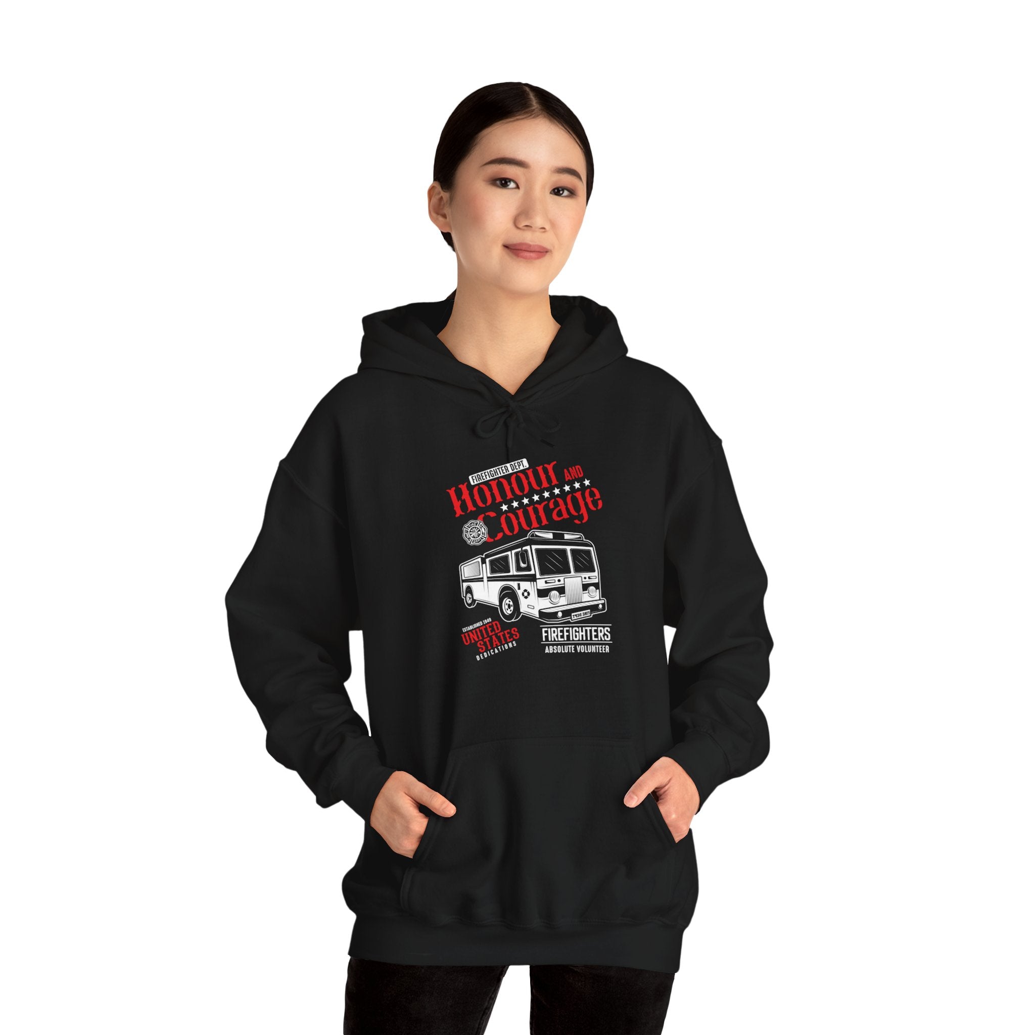 "HONOUR AND COURAGE UNITED STATES" Unisex Heavy Blend™ Hooded Sweatshirt