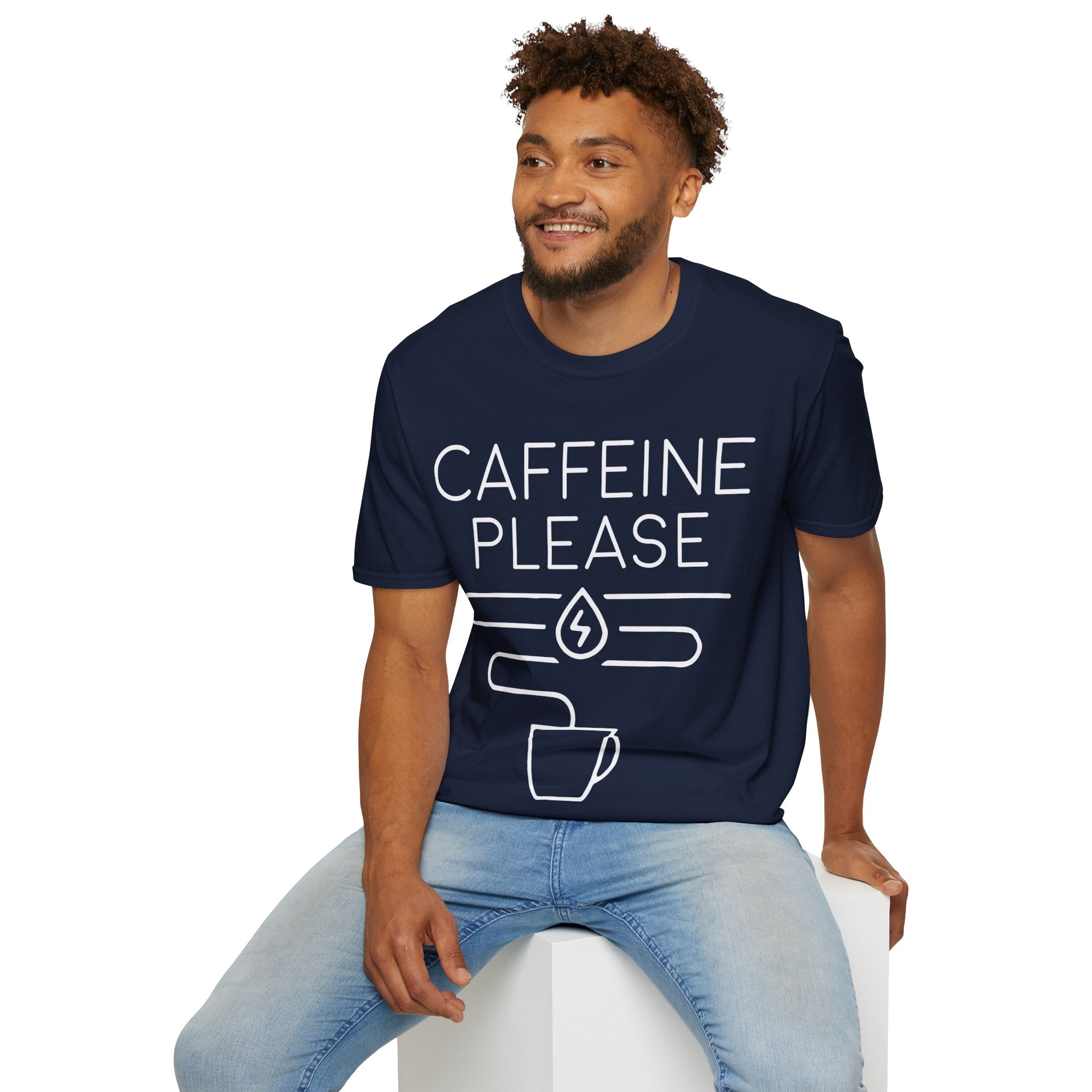 "CAFFEINE PLEASE" Unisex Soft style T-Shirt