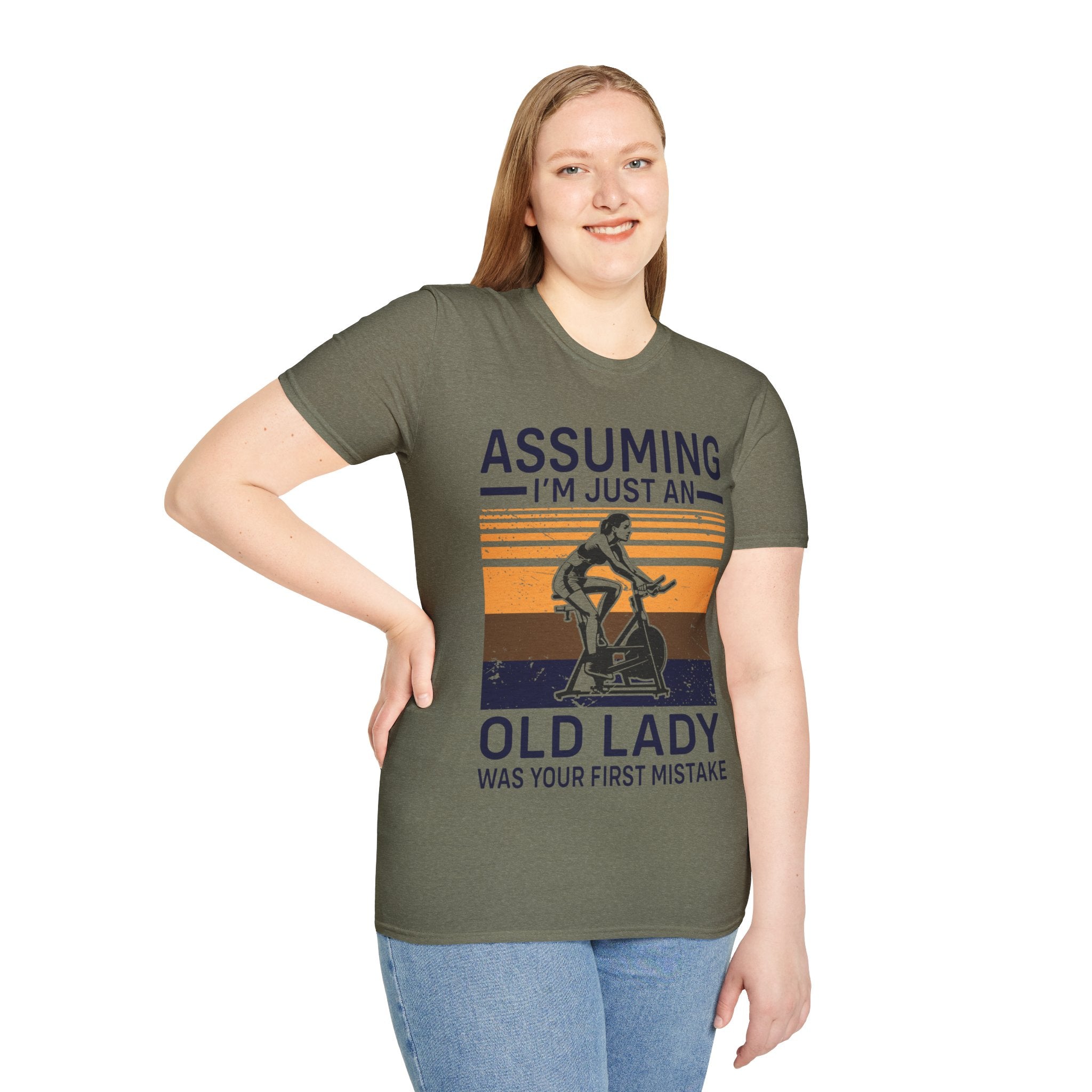 "Assuming I M Just An Old Lady Was Your First Mistake" Unisex Soft style T-Shirt