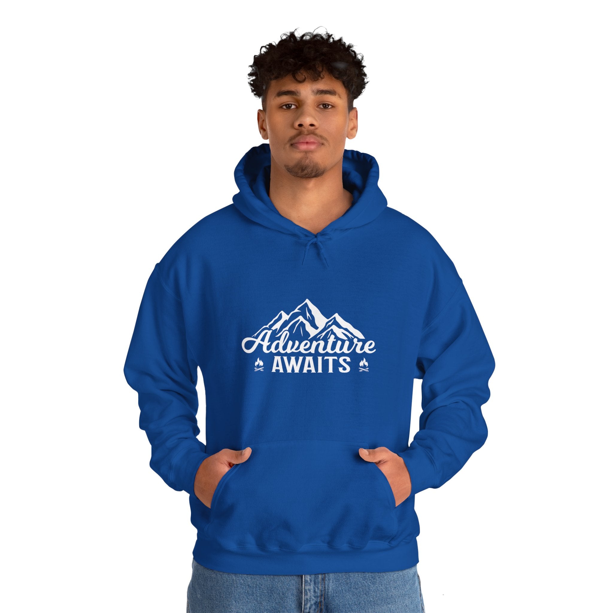 "Adventure Awaits" Unisex Heavy Blend™ Hooded Sweatshirt