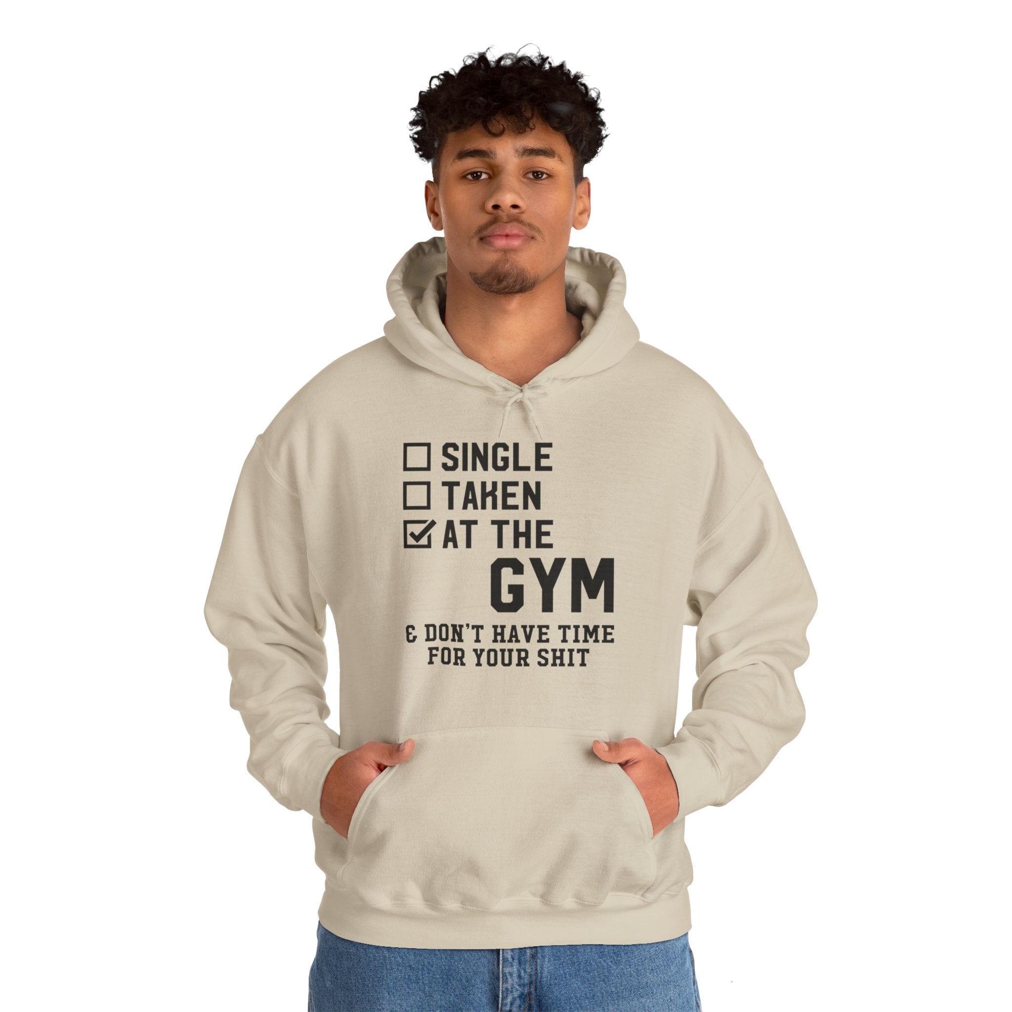 "At Gym,Not Have Time For Your Shit" Unisex Heavy Blend™ Hooded Sweatshirt