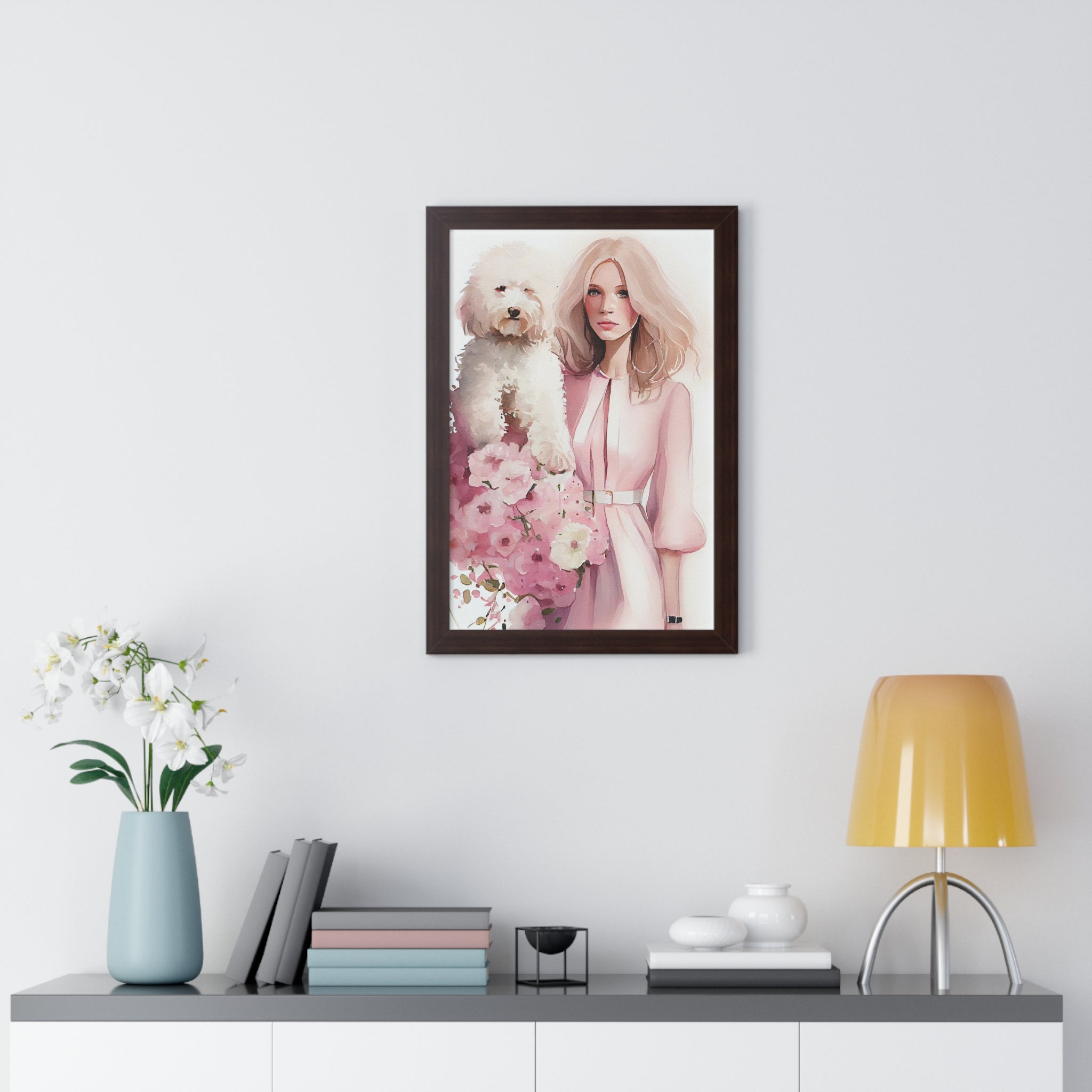 "BLONDE LADY MATIPOO" Framed Vertical Poster