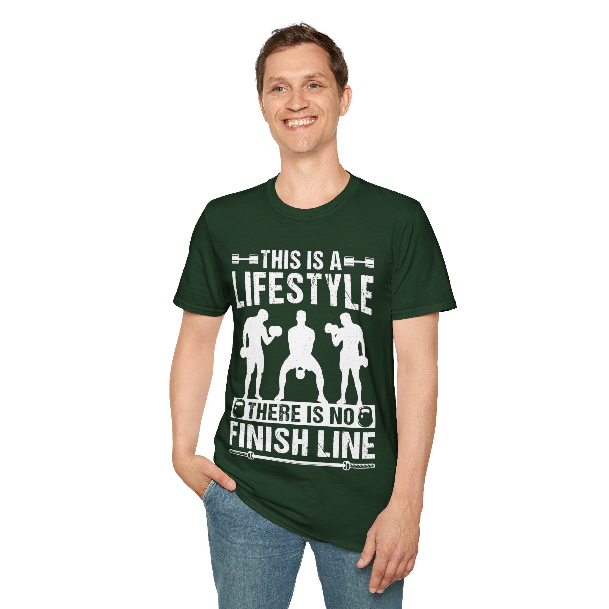 "This Is A Life Style There Is No Finish Line" Unisex Soft style T-Shirt