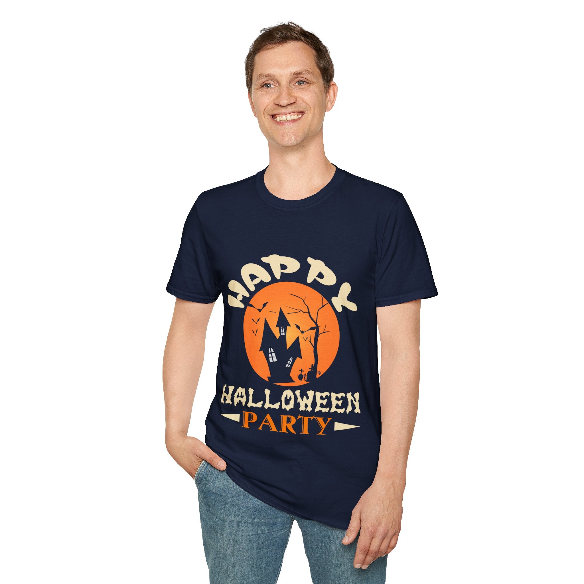 "HAPPY HALLOWEEN PARTY" Unisex Soft style T-Shirt