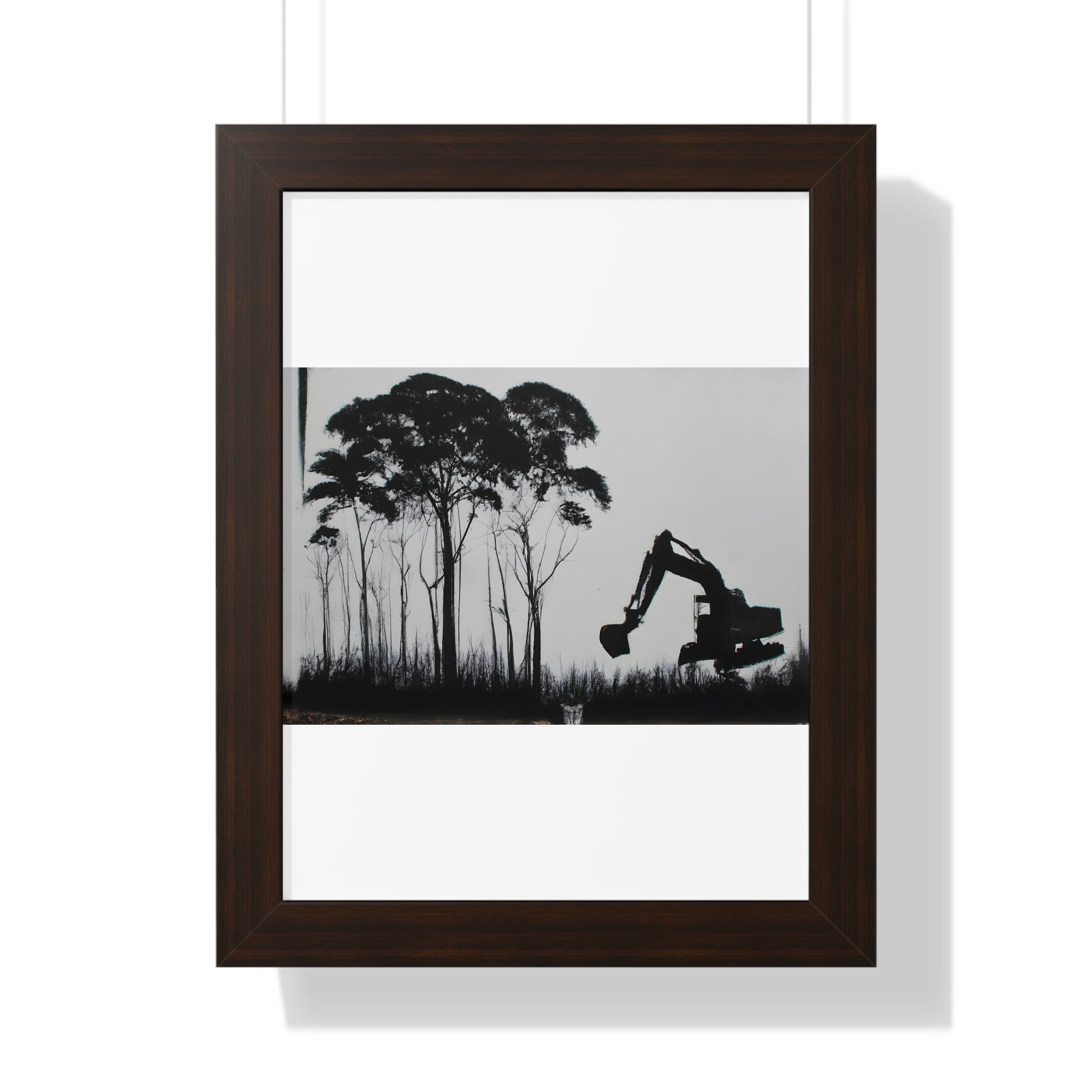 "BANKSY-STYLE GRAFFITI OF A CLEARED RAINFOREST" Framed Vertical Poster