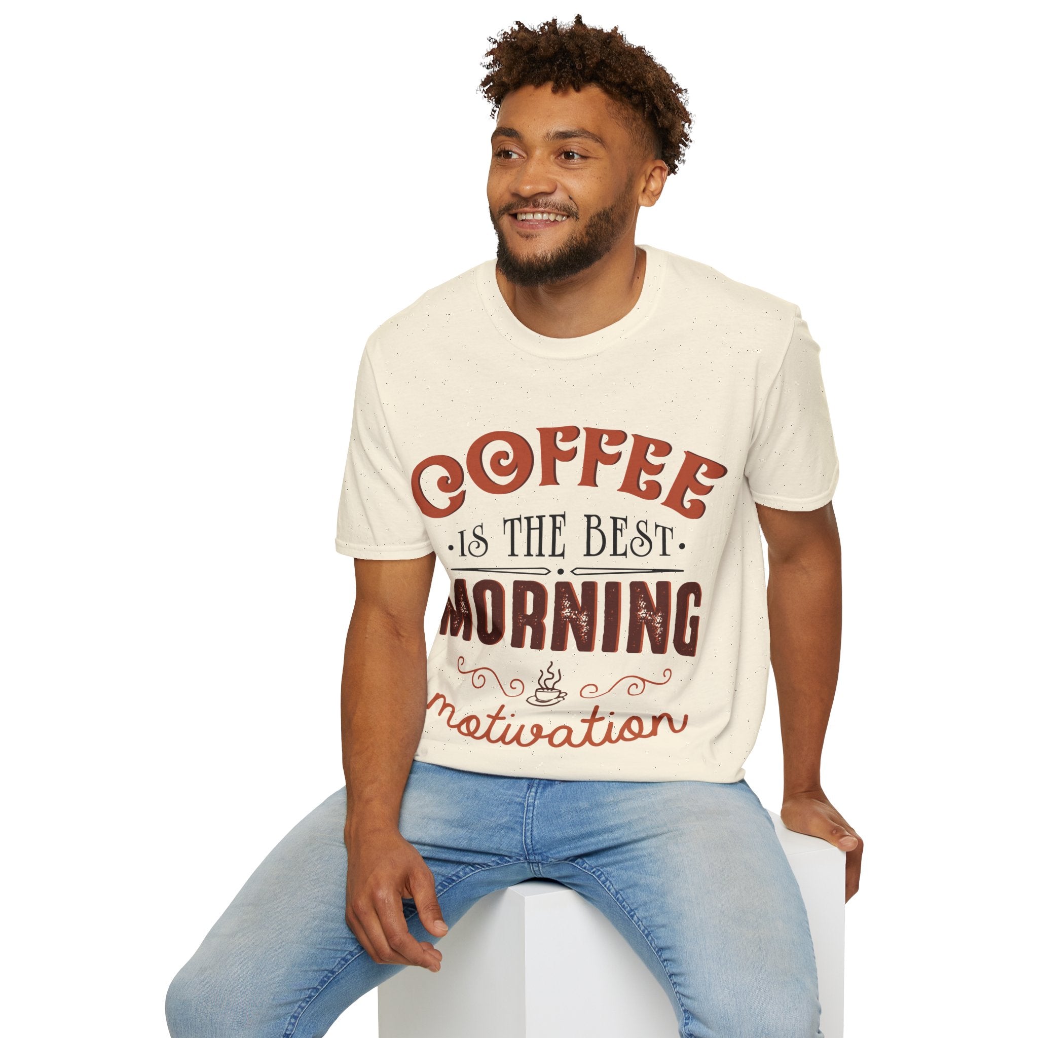 "COFFEE IS THE BEST MORNING MOTIVATION" Unisex Soft style T-Shirt