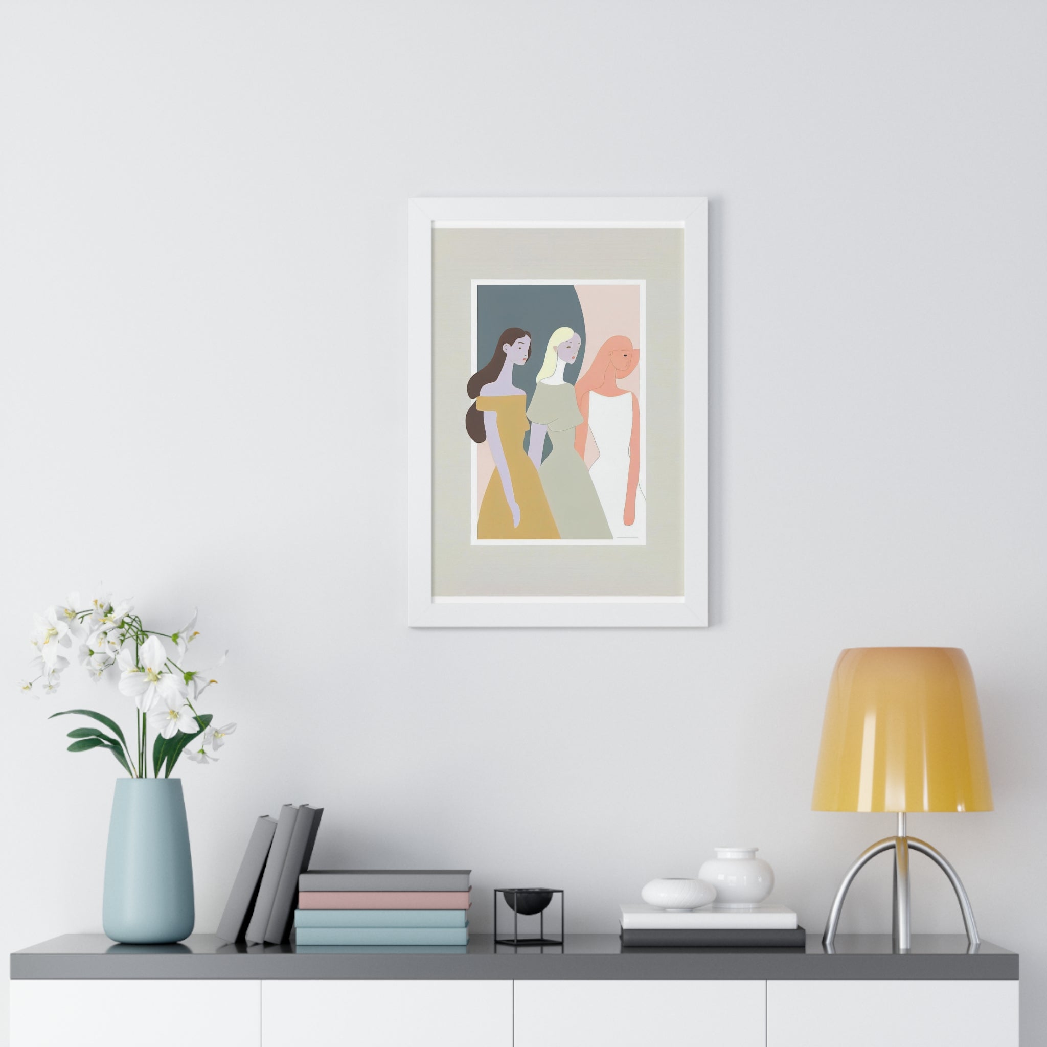 "ABSTRACT FEMINIST" Framed Vertical Poster