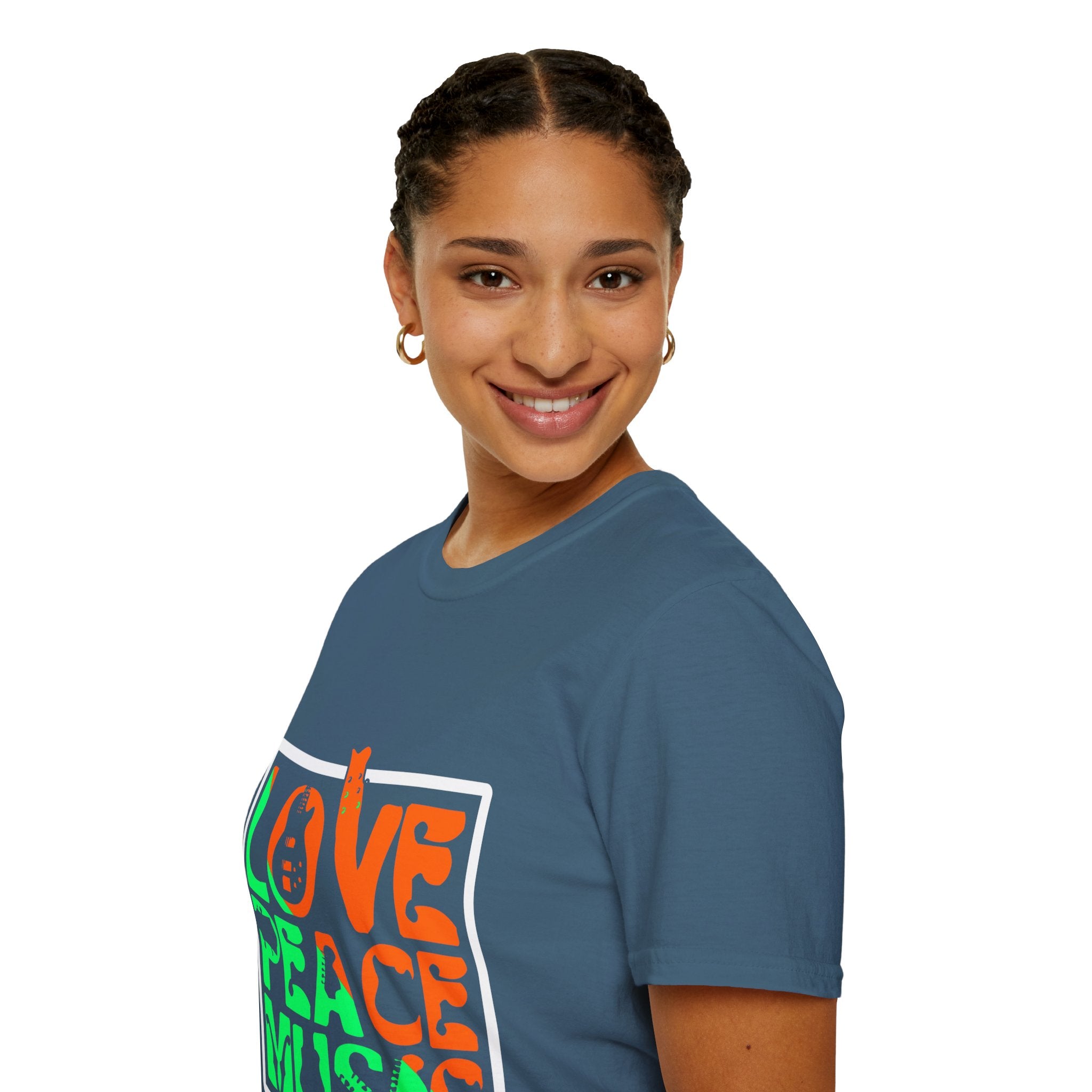 "Love Peace Music" Unisex Soft style T-Shirt