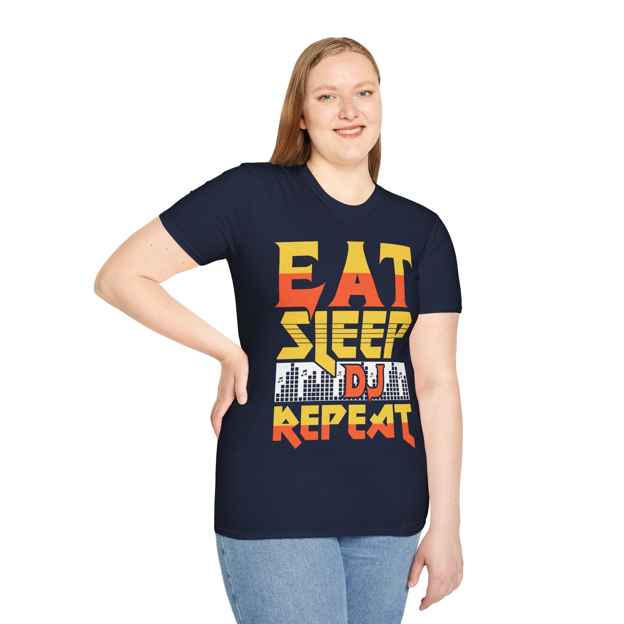 "Eat Sleep DJ Repeat" Unisex Soft style T-Shirt