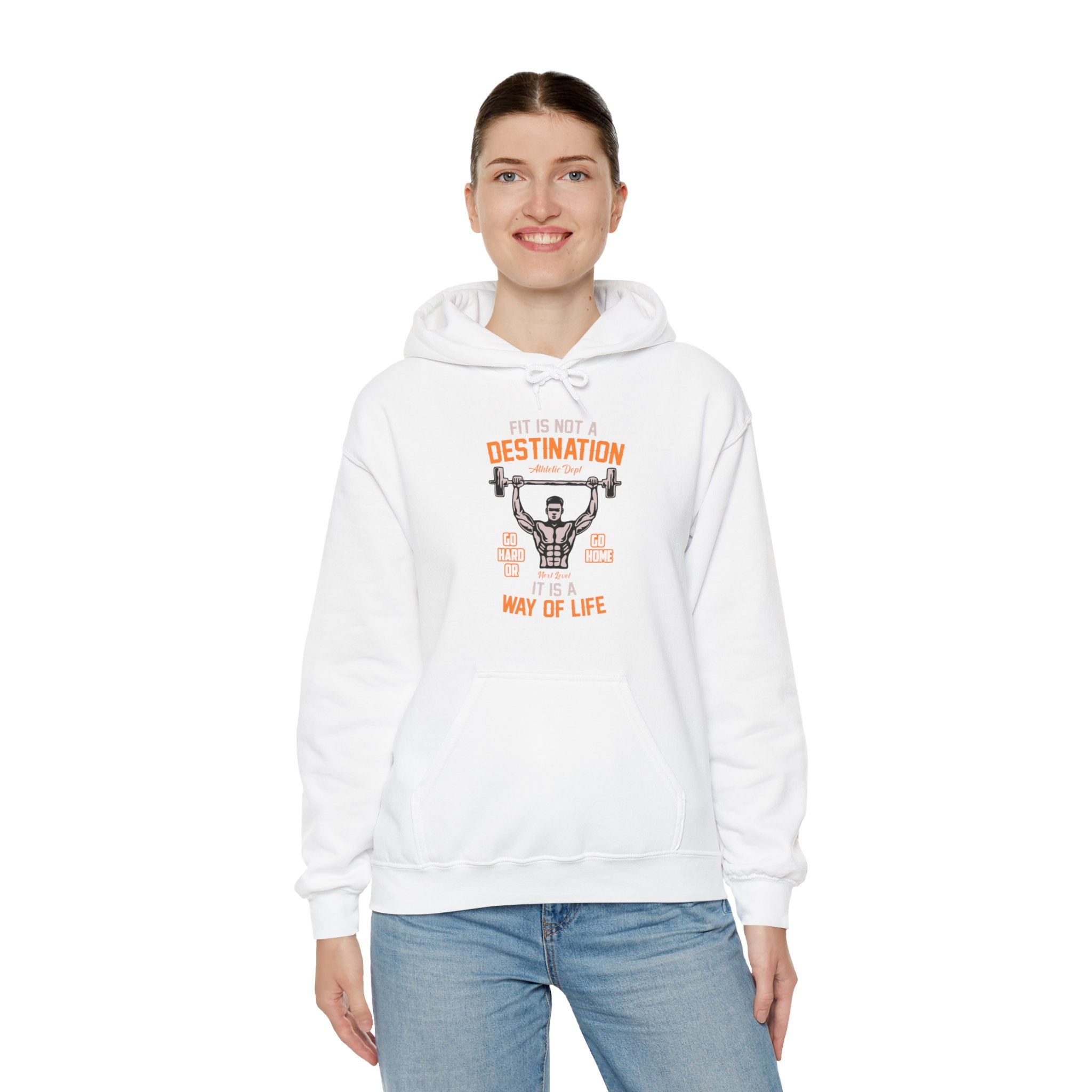 "Fit Is Not A Destination, Its A Way Of Life" Unisex Heavy Blend™ Hooded Sweatshirt