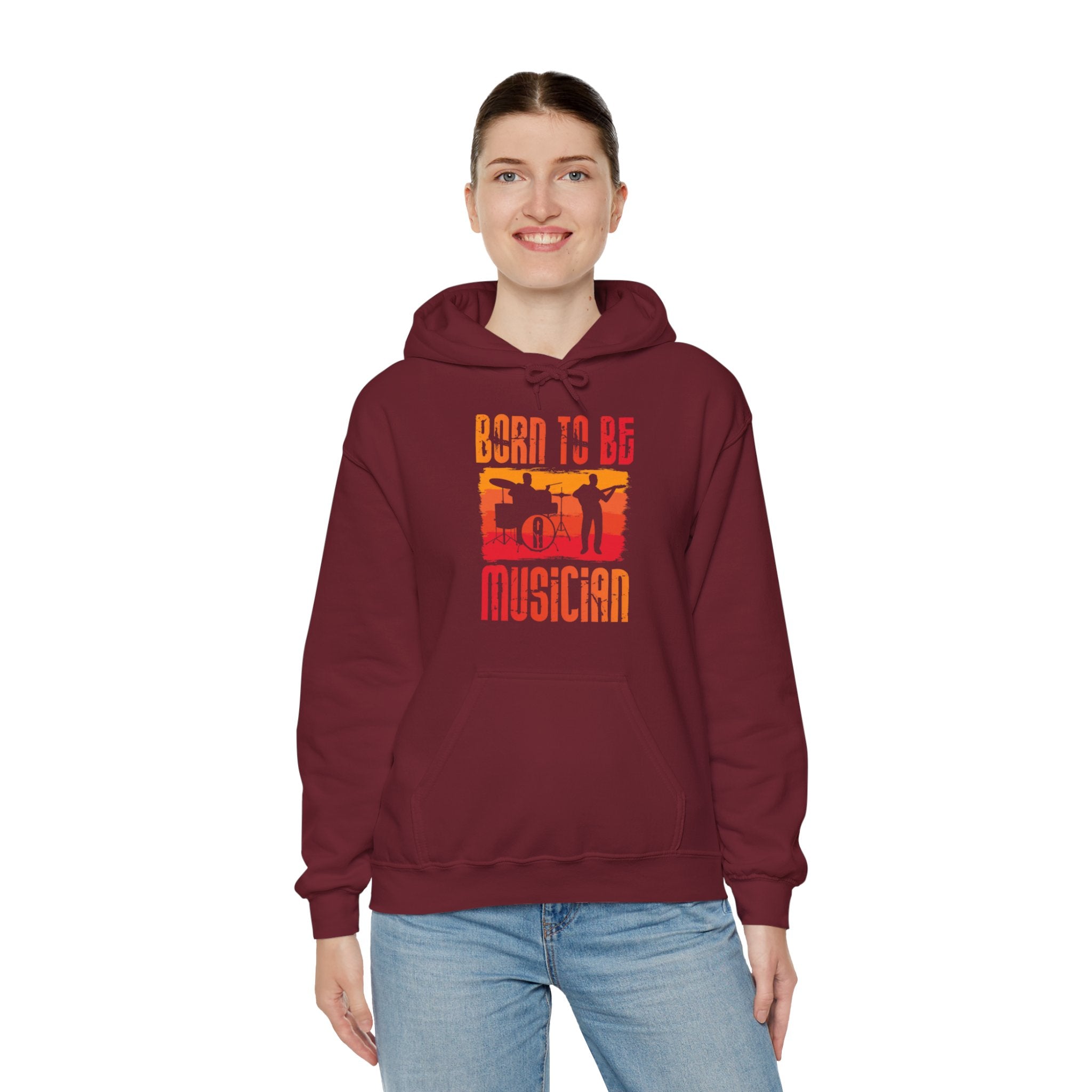 "Born To Be Musician"   Unisex Heavy Blend™ Hooded Sweatshirt