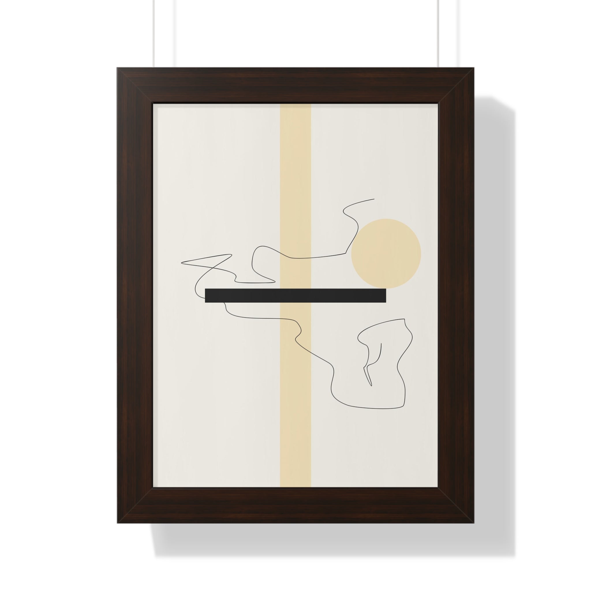 "ABSTRACT NEUTRAL" Framed Vertical Poster