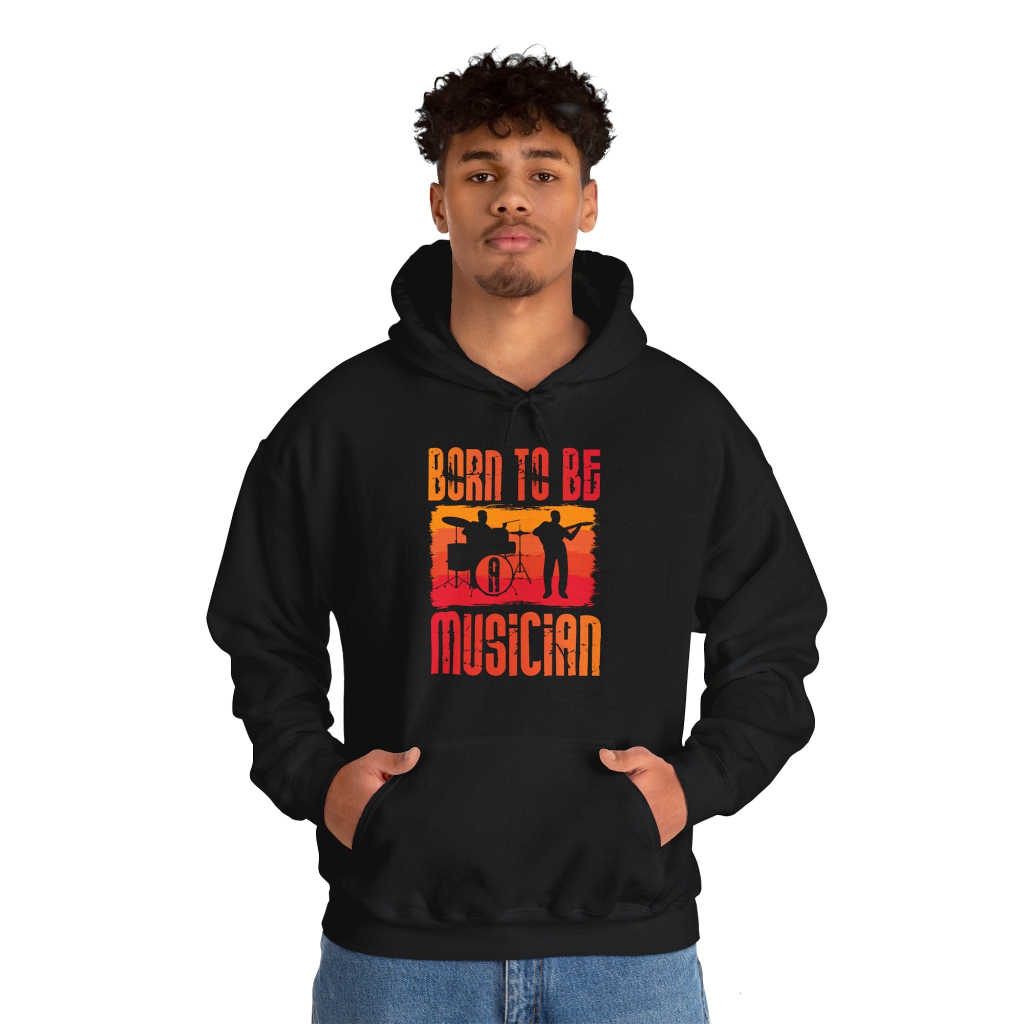 "Born To Be Musician"   Unisex Heavy Blend™ Hooded Sweatshirt