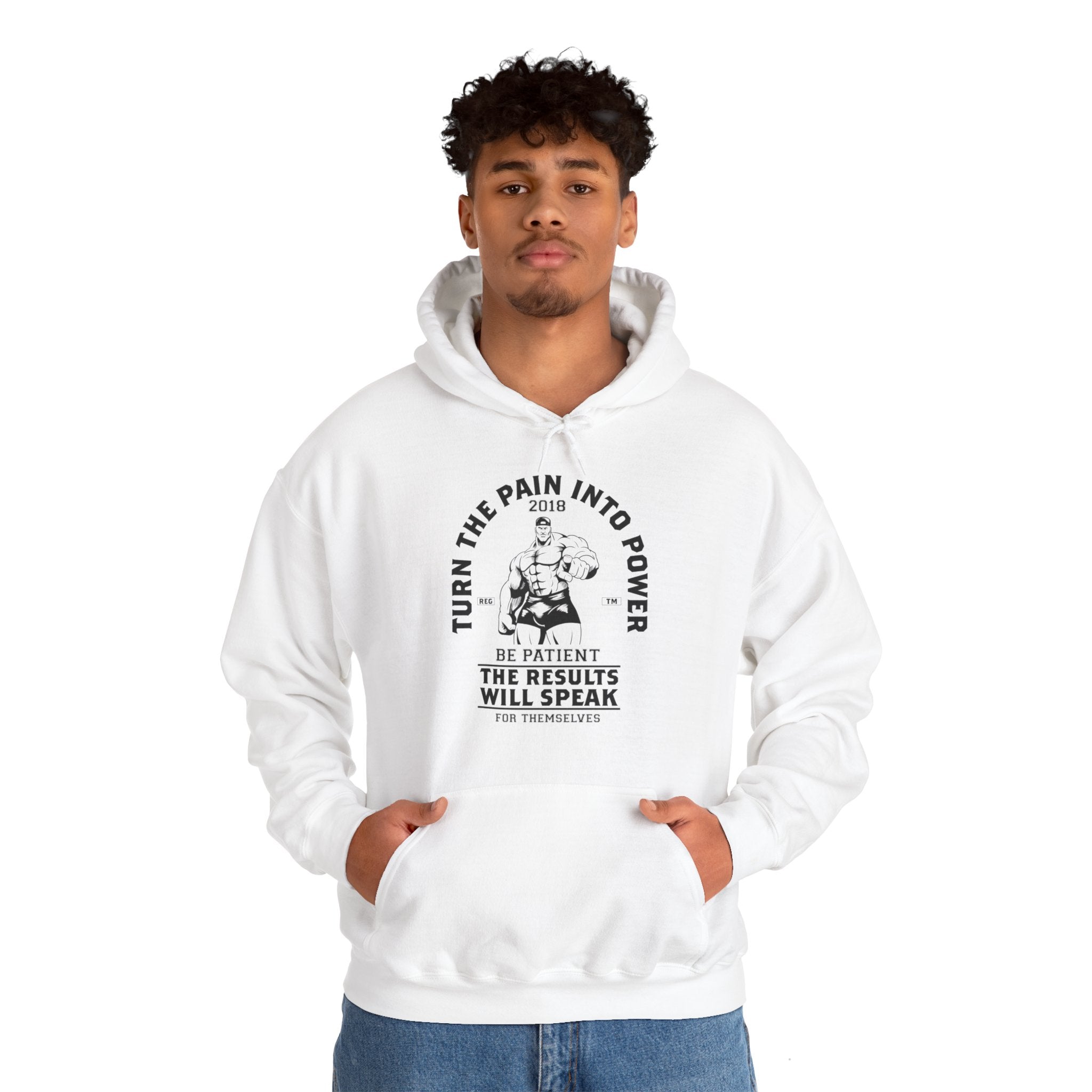 "Turn The Pain Into Power"  Unisex Heavy Blend™ Hooded Sweatshirt