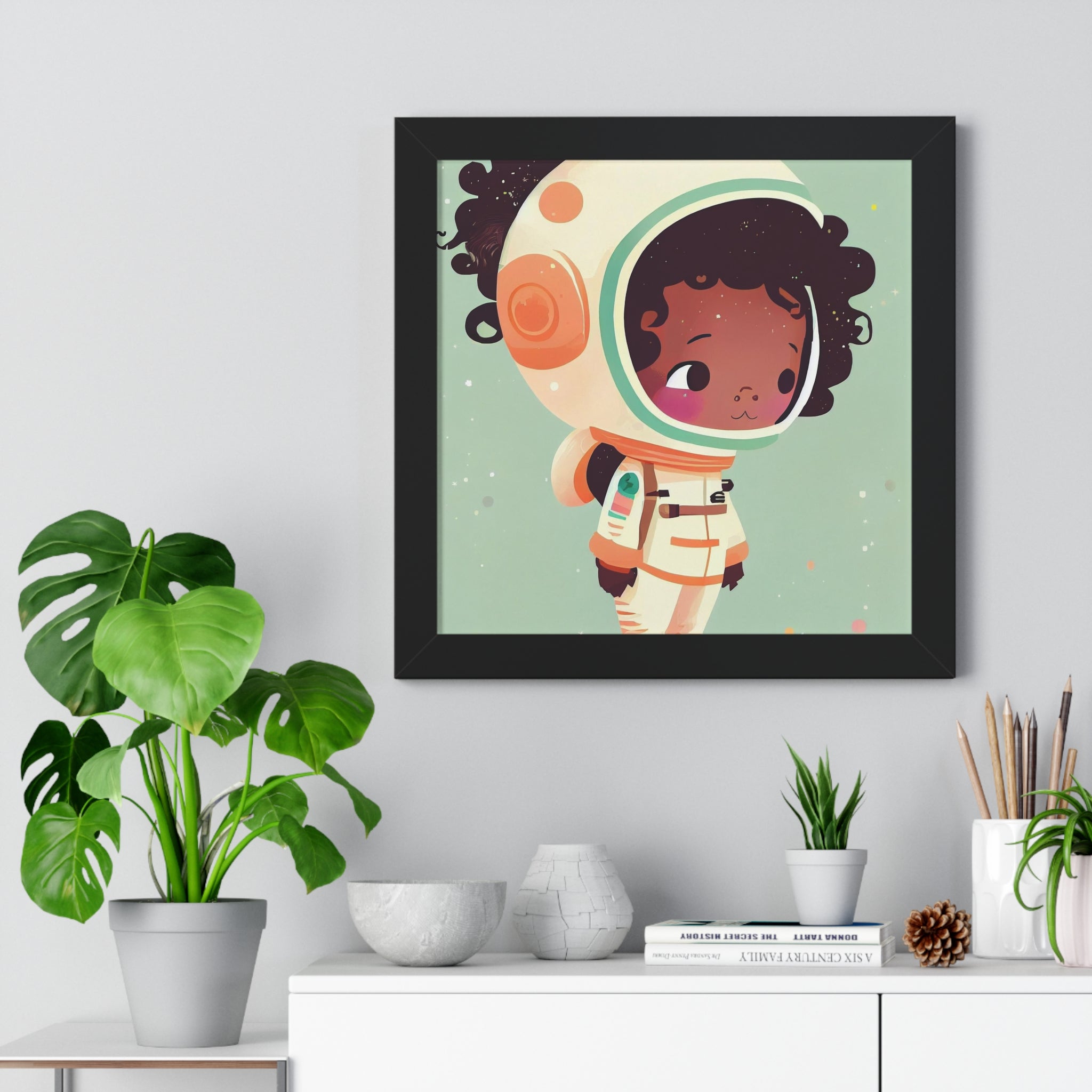 "BG ASTRONAUT" Framed Vertical Poster