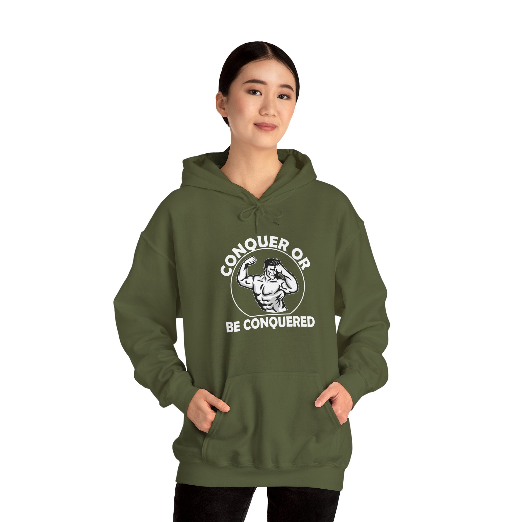 "Conquer Or Conquered" Unisex Heavy Blend™ Hooded Sweatshirt