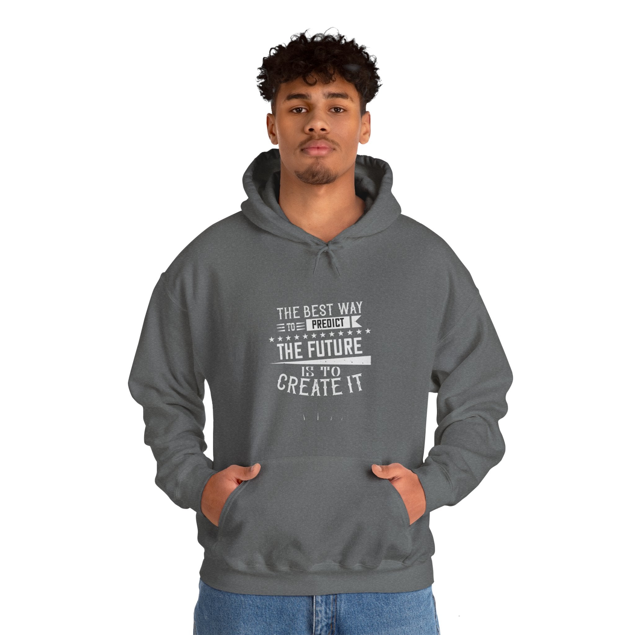 "The best way to predict the future is to create it" Unisex Heavy Blend™ Hooded Sweatshirt