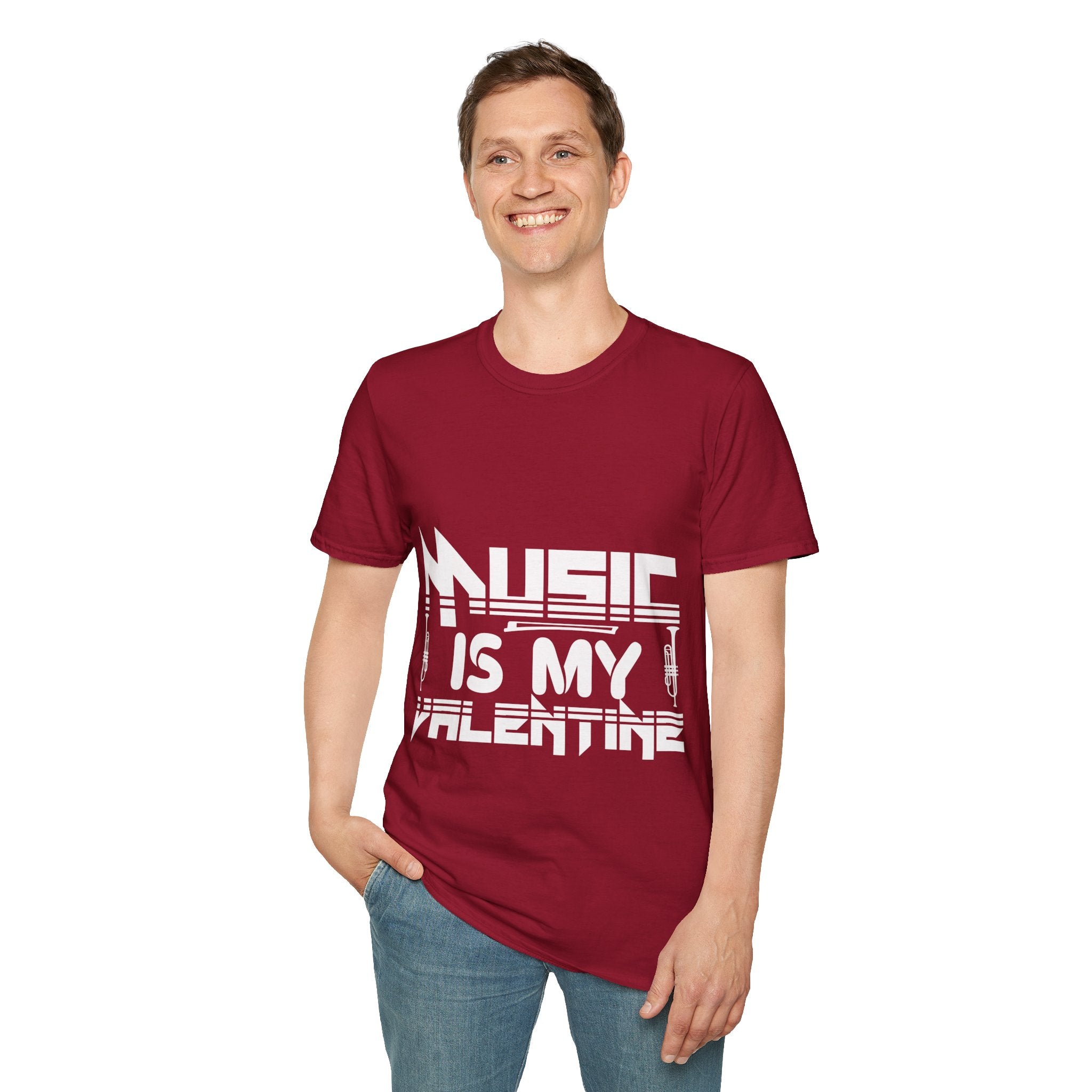 "Music Is My Valentine" Unisex Soft style T-Shirt