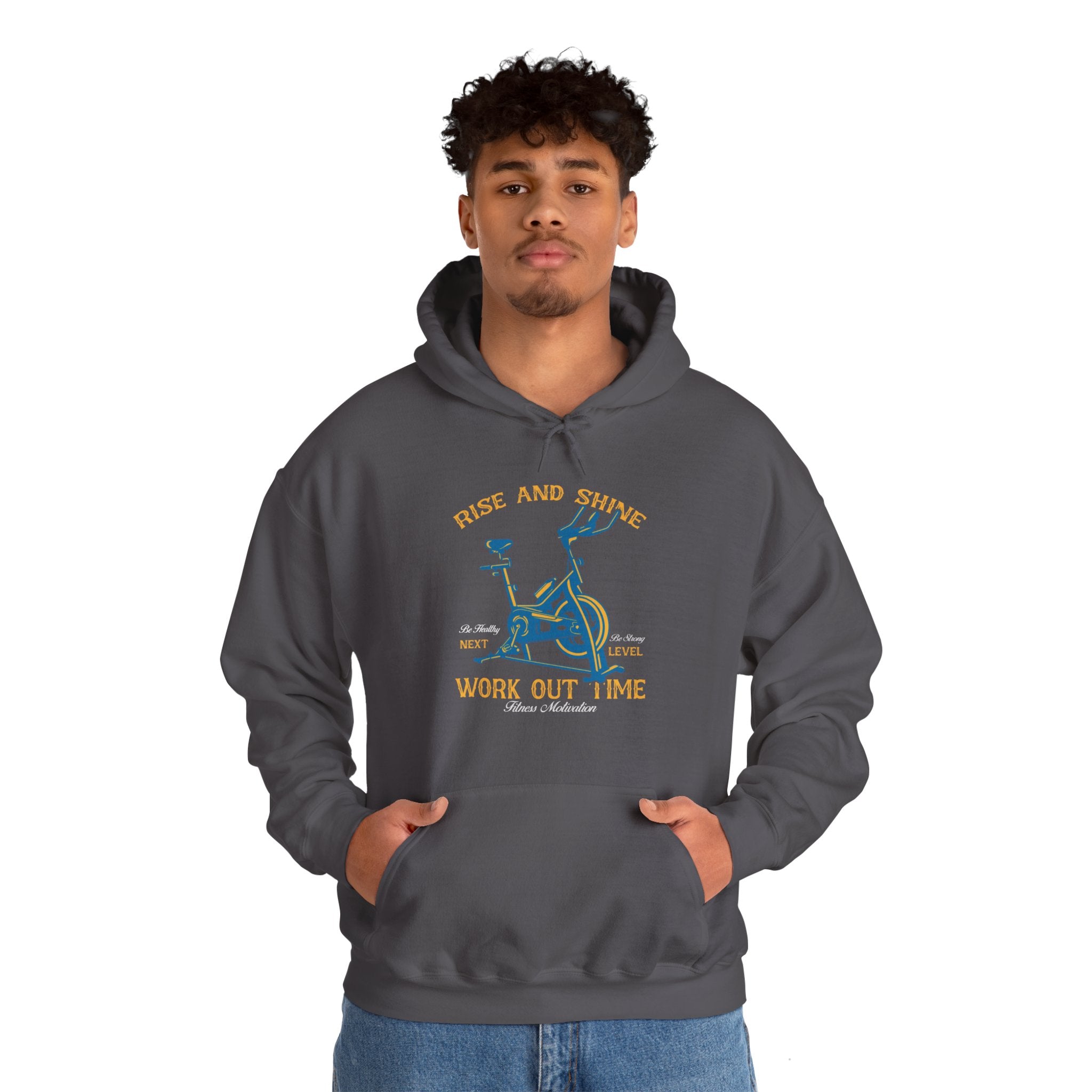 "Rise And Shine Workout Time" Unisex Heavy Blend™ Hooded Sweatshirt