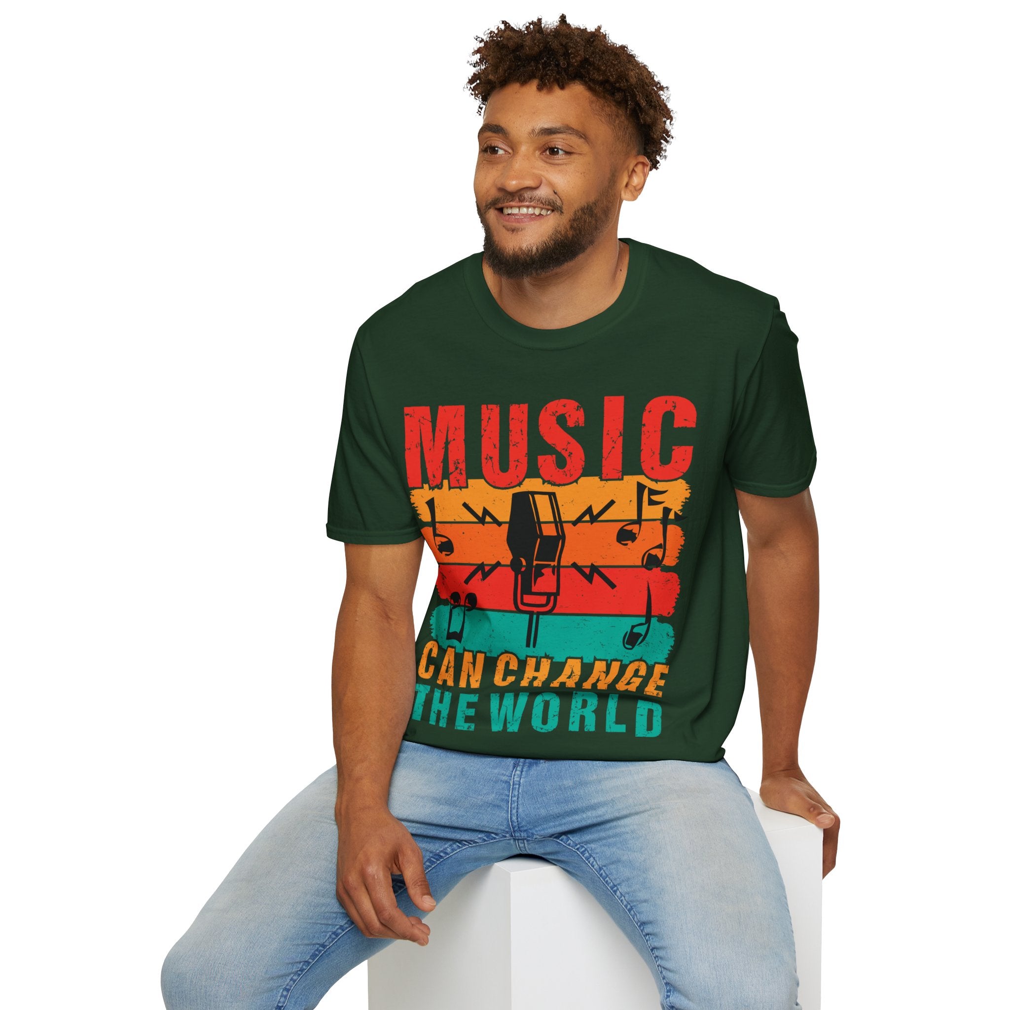 "Music Can Change The World"Unisex Soft style T-Shirt