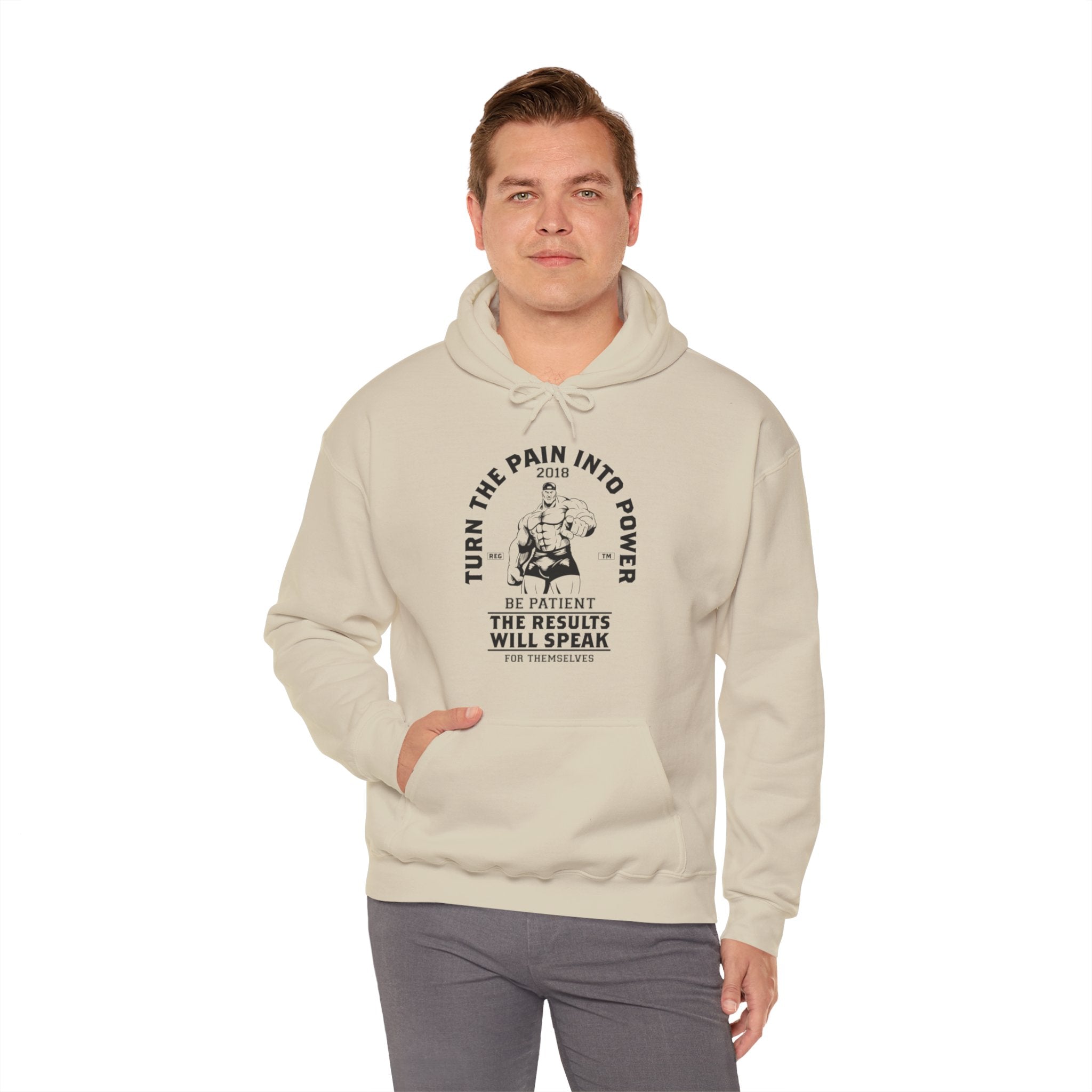 "Turn The Pain Into Power"  Unisex Heavy Blend™ Hooded Sweatshirt