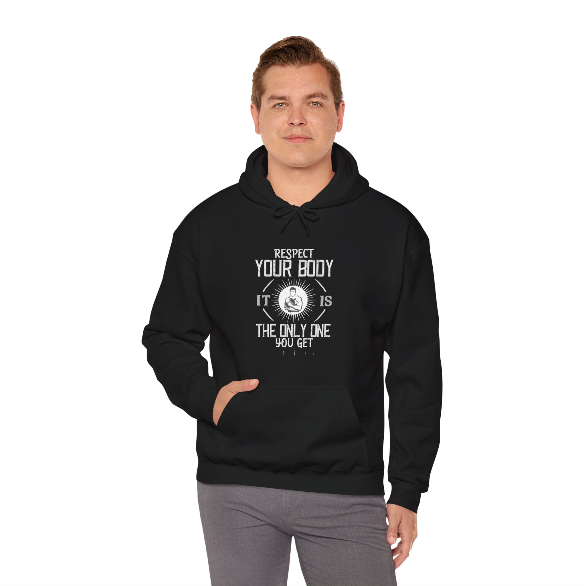 "Respect Your Body It Is the Only One You Get"  Unisex Heavy Blend™ Hooded Sweatshirt