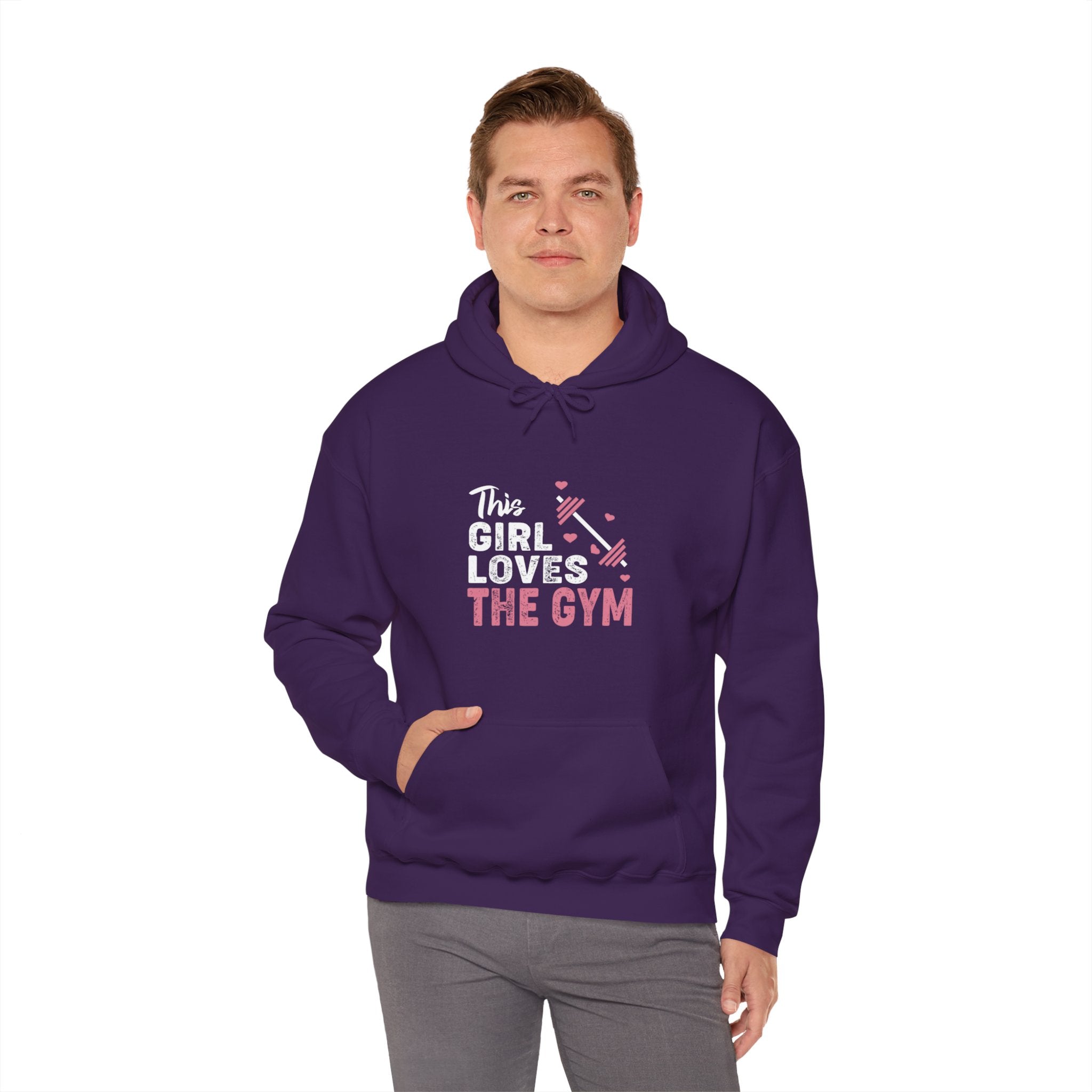 "The Girl Loves The Gym" Unisex Heavy Blend™ Hooded Sweatshirt