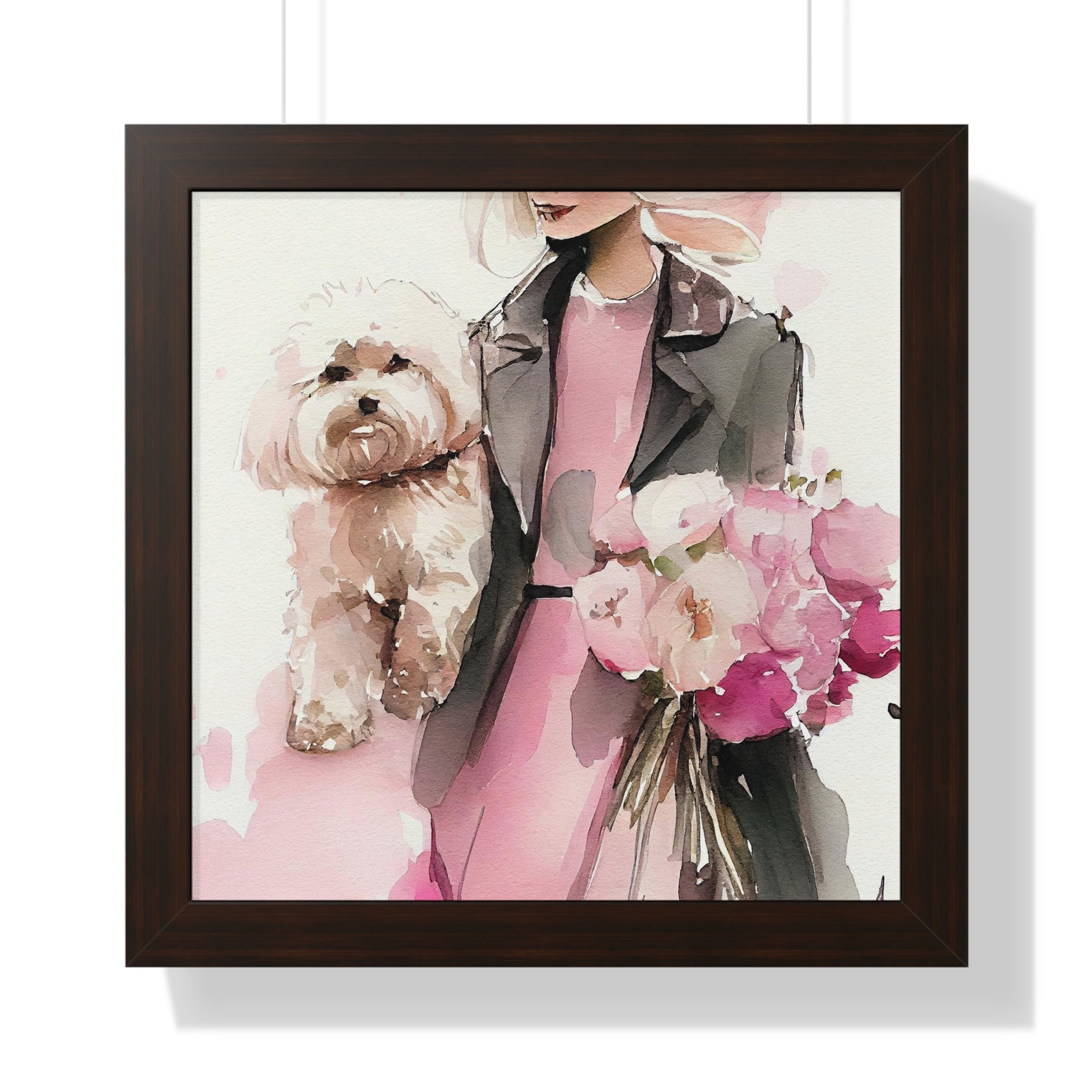 "BLONDE LADY MALTIPOO SUNGLASSES" Framed Vertical Poster