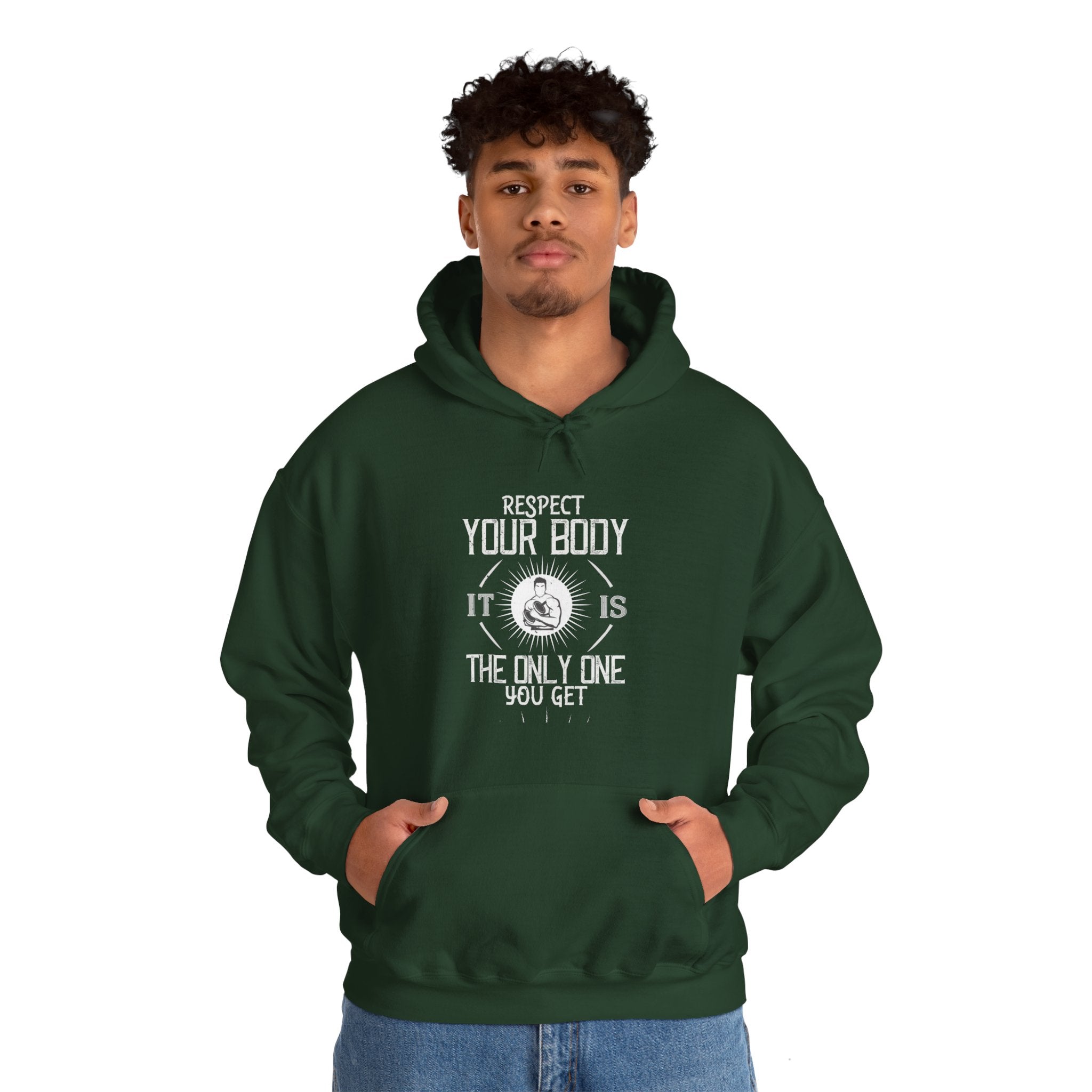 "Respect Your Body It Is the Only One You Get"  Unisex Heavy Blend™ Hooded Sweatshirt