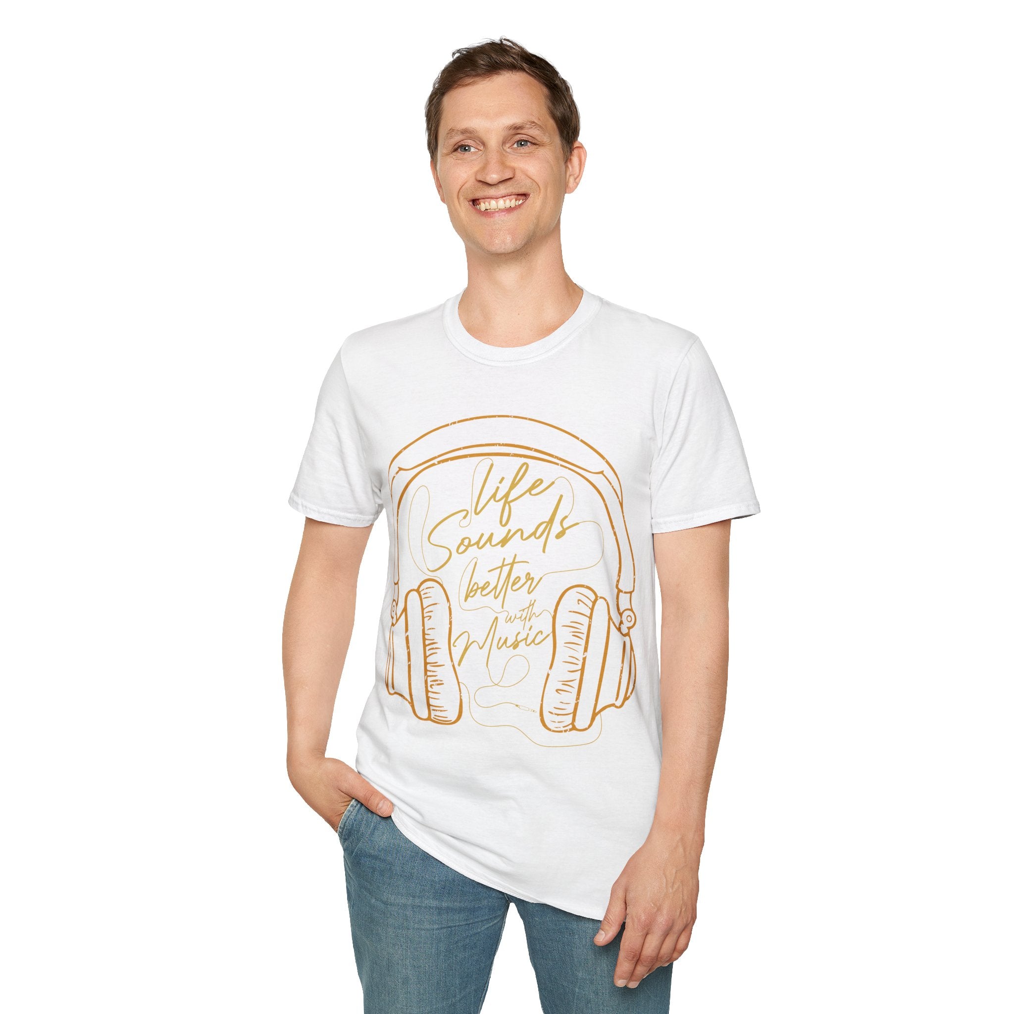 "Life Sound Better With Music" Unisex Soft style T-Shirt