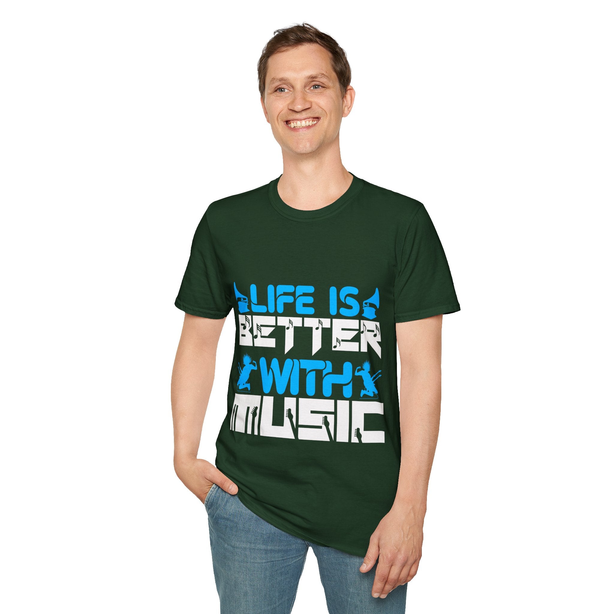 "Life Is Better With Music" Unisex Soft style T-Shirt