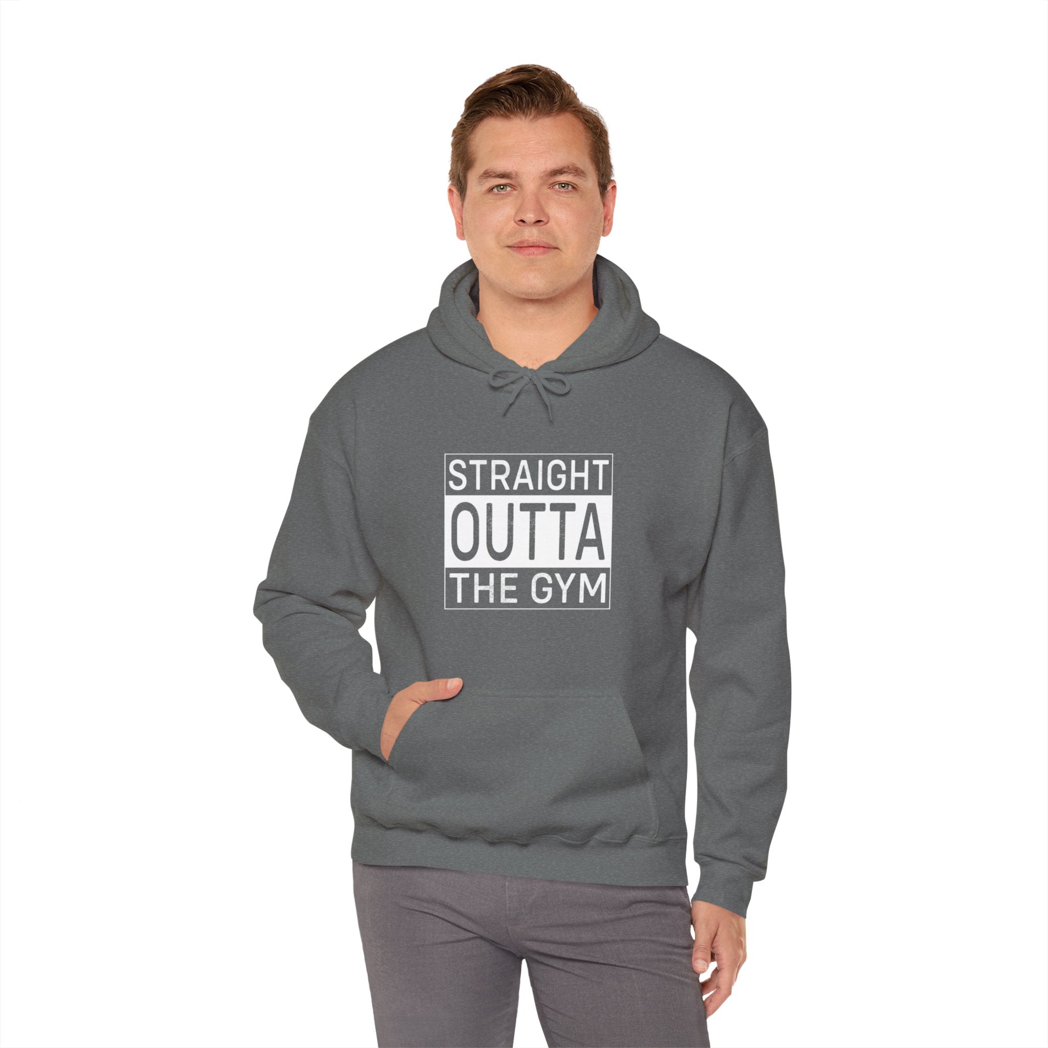 "Straight Outta A Gym'' Unisex Heavy Blend™ Hooded Sweatshirt