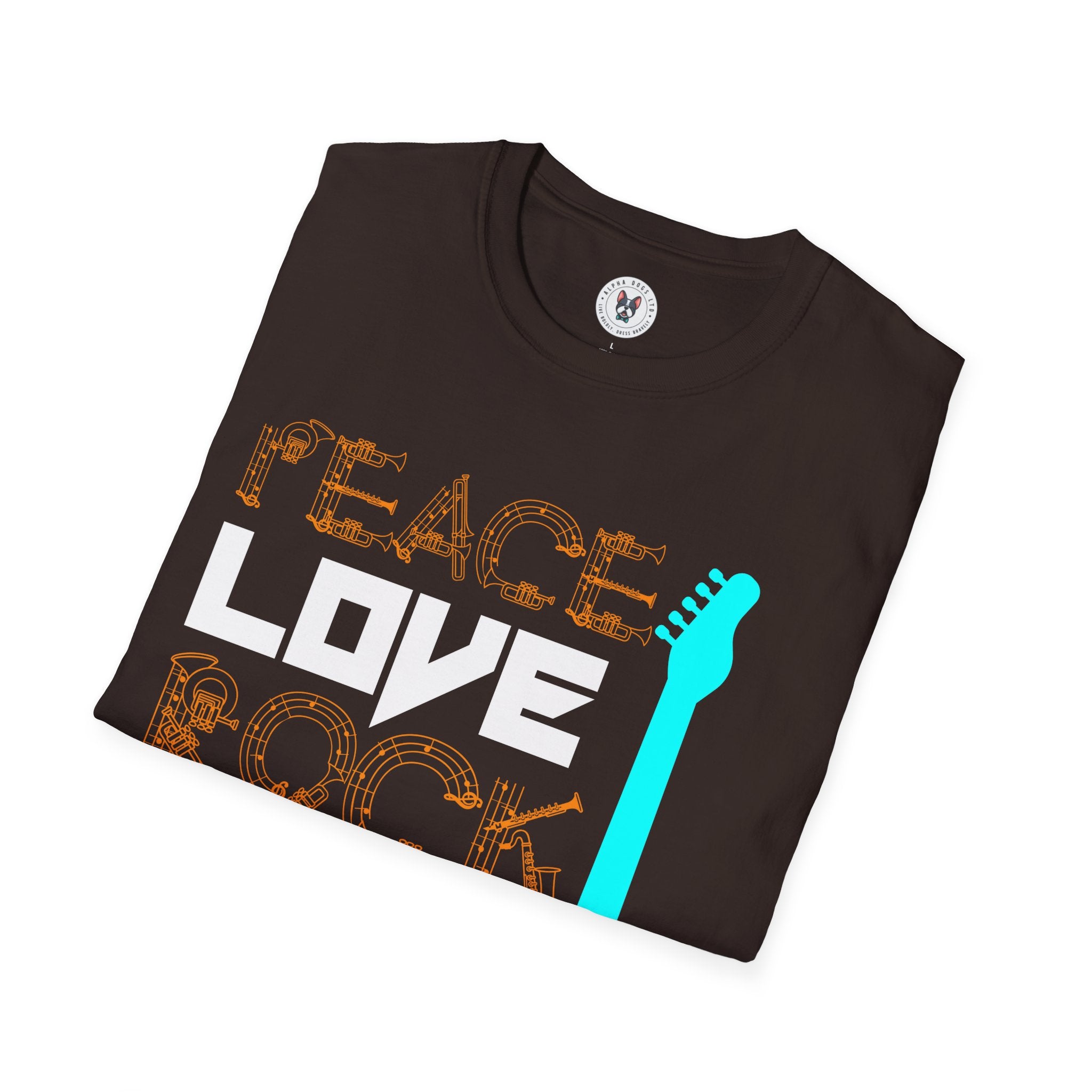 "Peace Love Rock And Roll"  Unisex Soft style T-Shirt