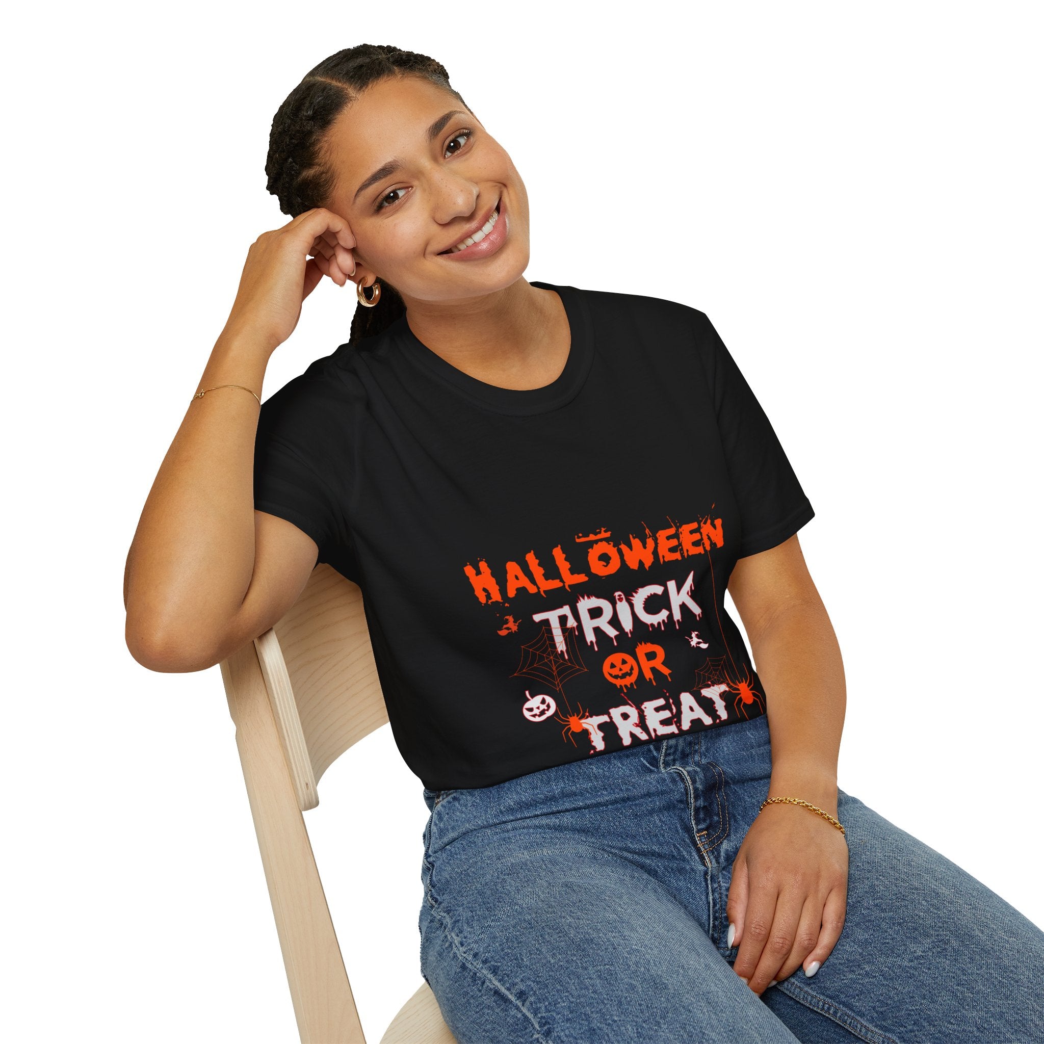 "HALLOWEEN TRICK OR TREAT" Unisex Soft style T-Shirt