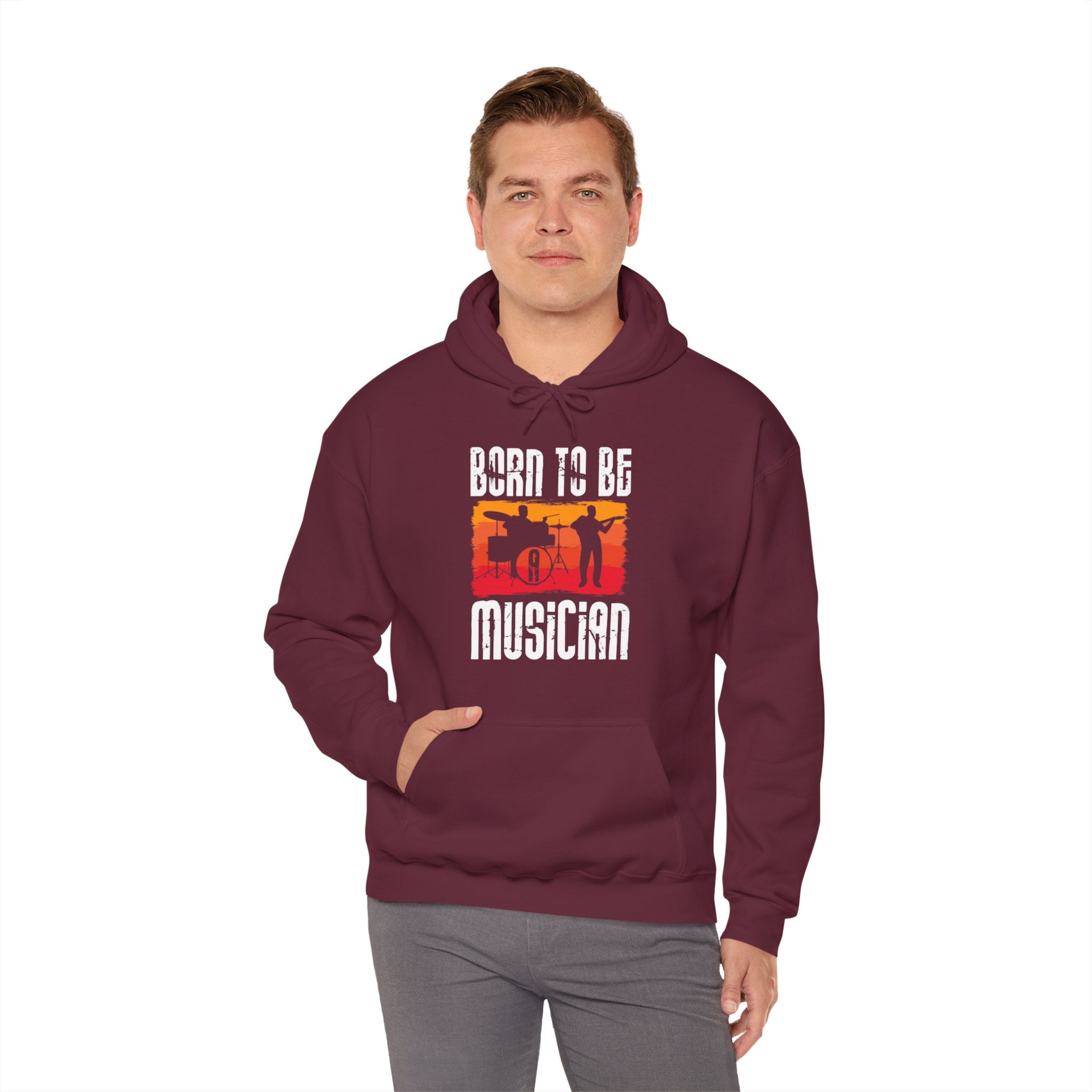 "Born To Be Musician"  Unisex Heavy Blend™ Hooded Sweatshirt