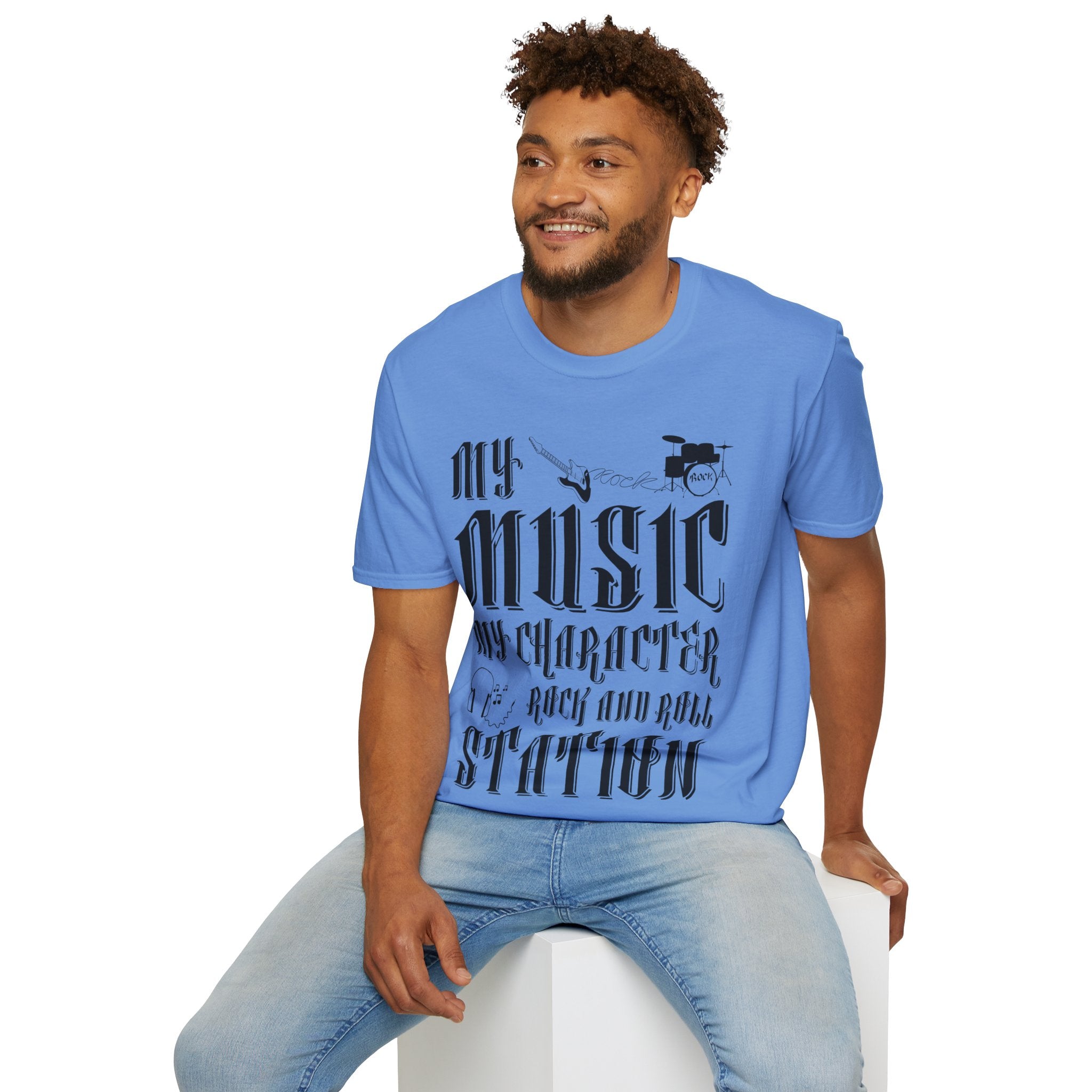 "My Music My Character Rock And Roll Station" Unisex Soft style T-Shirt