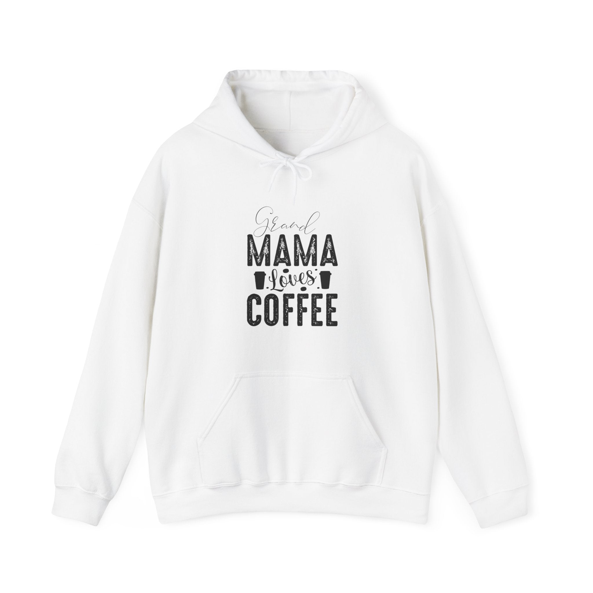 "GRAND MAMA LOVES COFFEE" Unisex Heavy Blend™ Hooded Sweatshirt