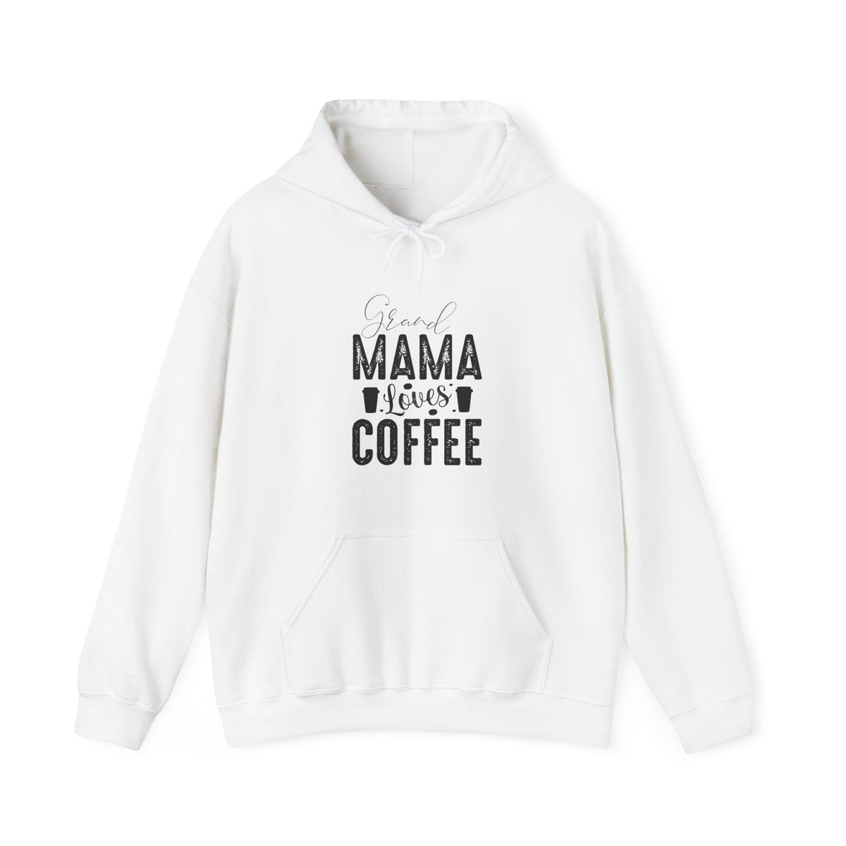 "GRAND MAMA LOVES COFFEE" Unisex Heavy Blend™ Hooded Sweatshirt