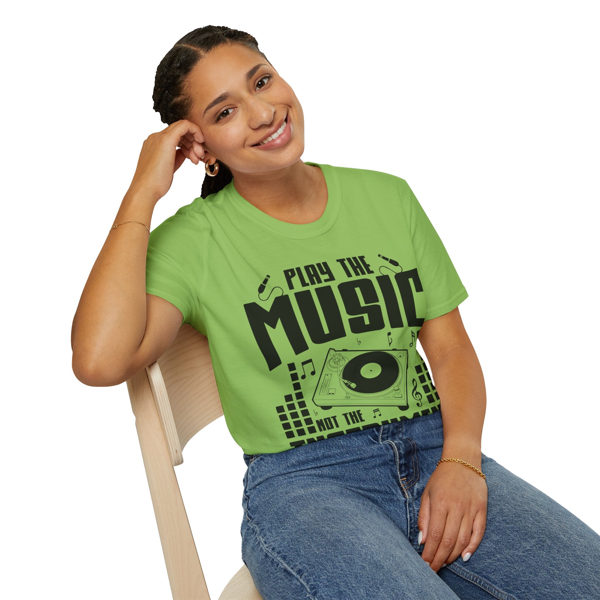 "Play The Music Not The Instrument"  Unisex Soft style T-Shirt